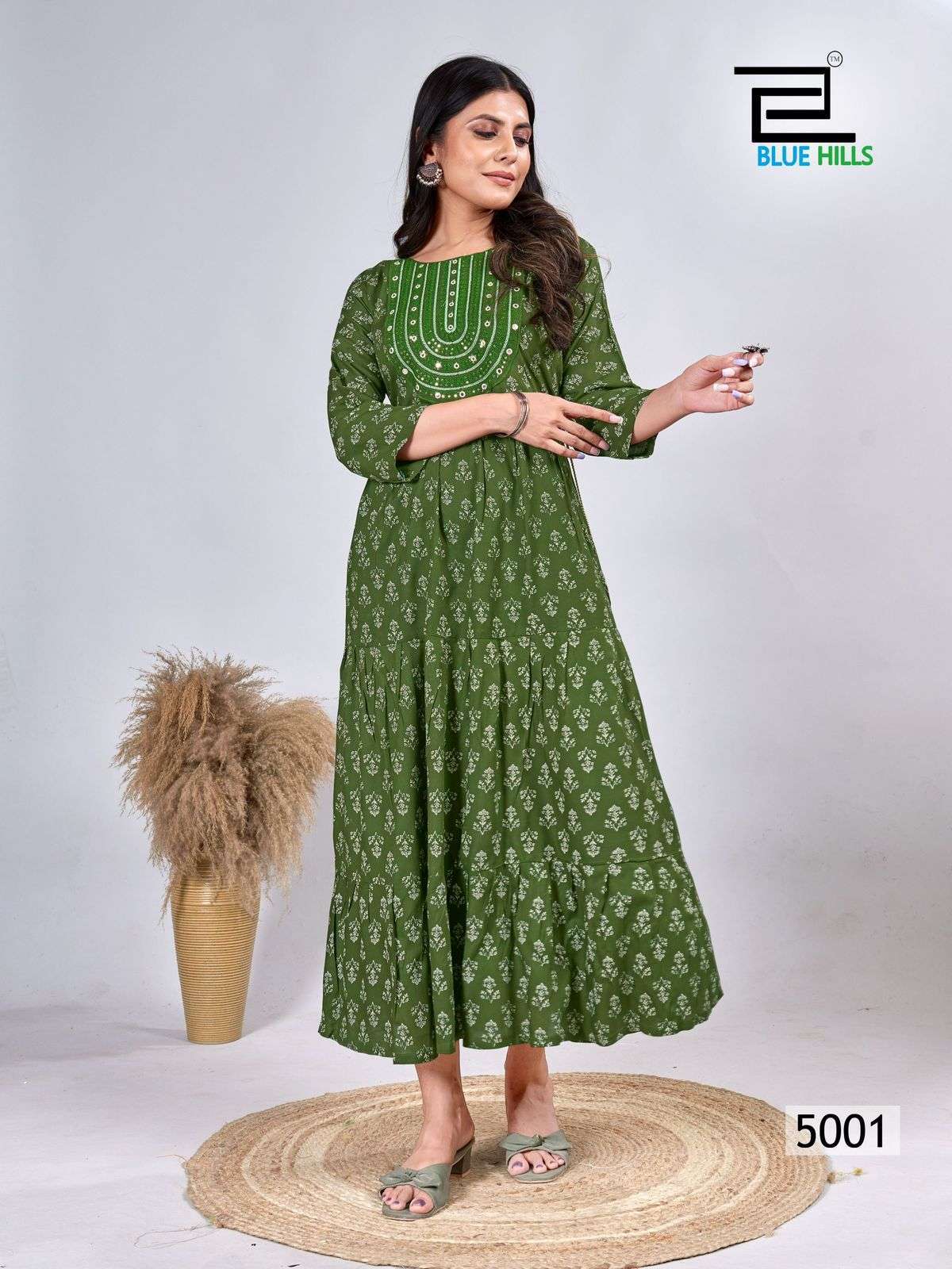 BLUE HILLS SARFARAZ VOL 5 RAYON KURTI GOWN CATALOG EXPORTER IN SURAT 2024