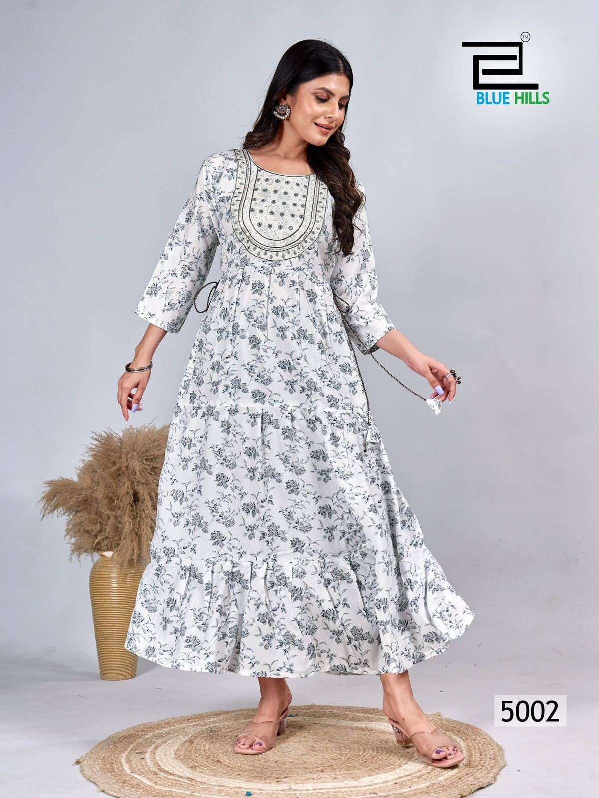 BLUE HILLS SARFARAZ VOL 5 RAYON KURTI GOWN CATALOG EXPORTER IN SURAT 2024