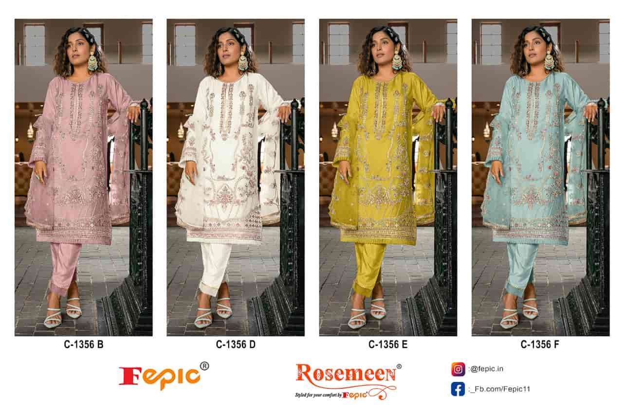 FEPIC C 1356 COLORS FESTIVE WEAR STYLE LATEST DESIGNER SALWER SUIT COLLECTION WHOLESALER IN SURAT 