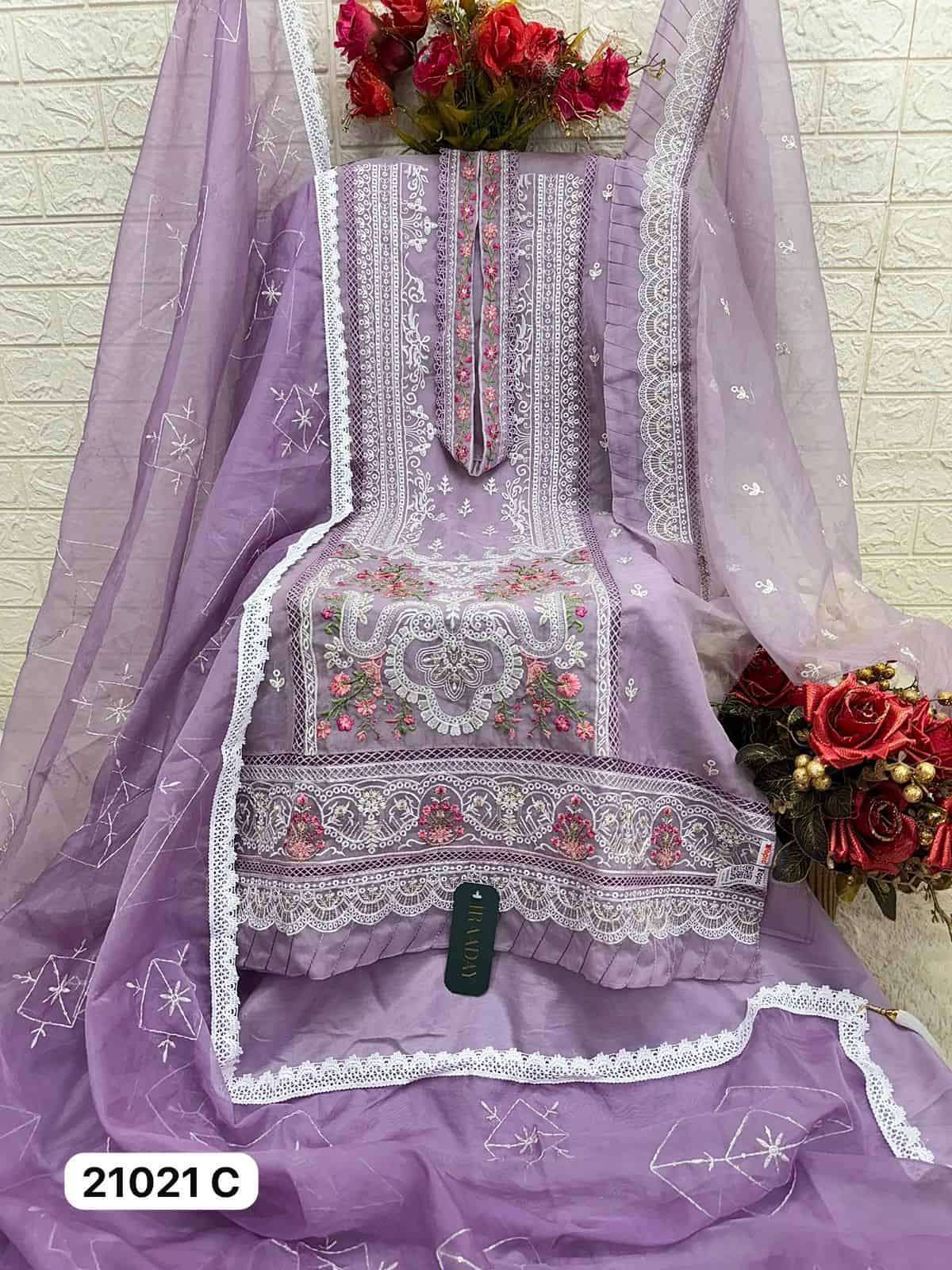 FEPIC IRAADAY IR 21021 COLORS EMBROIDERY DESIGNER PAKISTANI SUIT COLLECTION WHOLESALE PRICE 