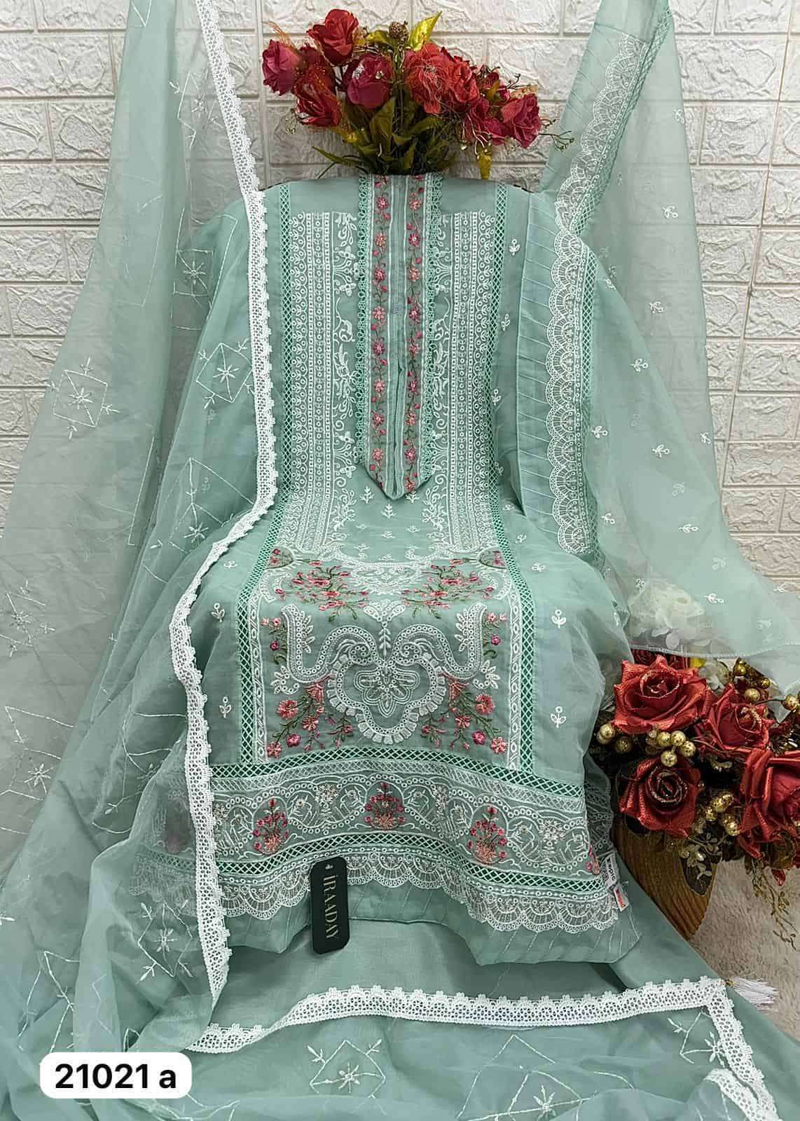 FEPIC IRAADAY IR 21021 COLORS EMBROIDERY DESIGNER PAKISTANI SUIT COLLECTION WHOLESALE PRICE 