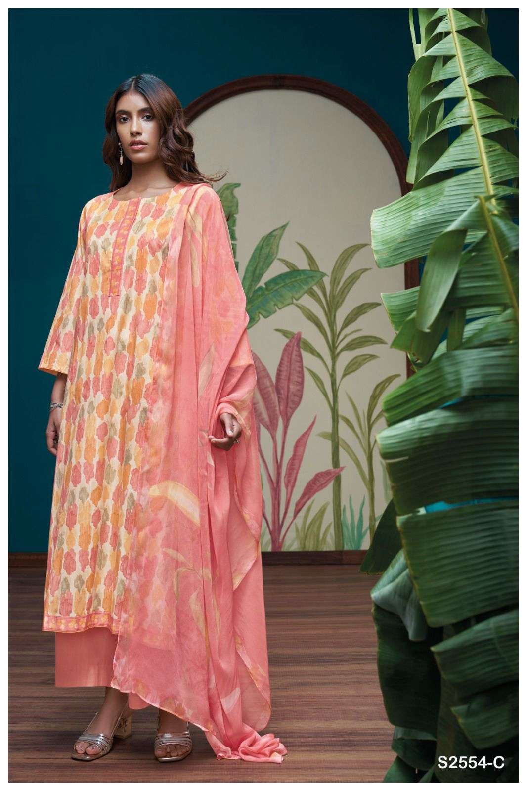 GANGA HEEYA 2554 COTTON SUIT CATALOG COLLECTION GANGA BRAND 