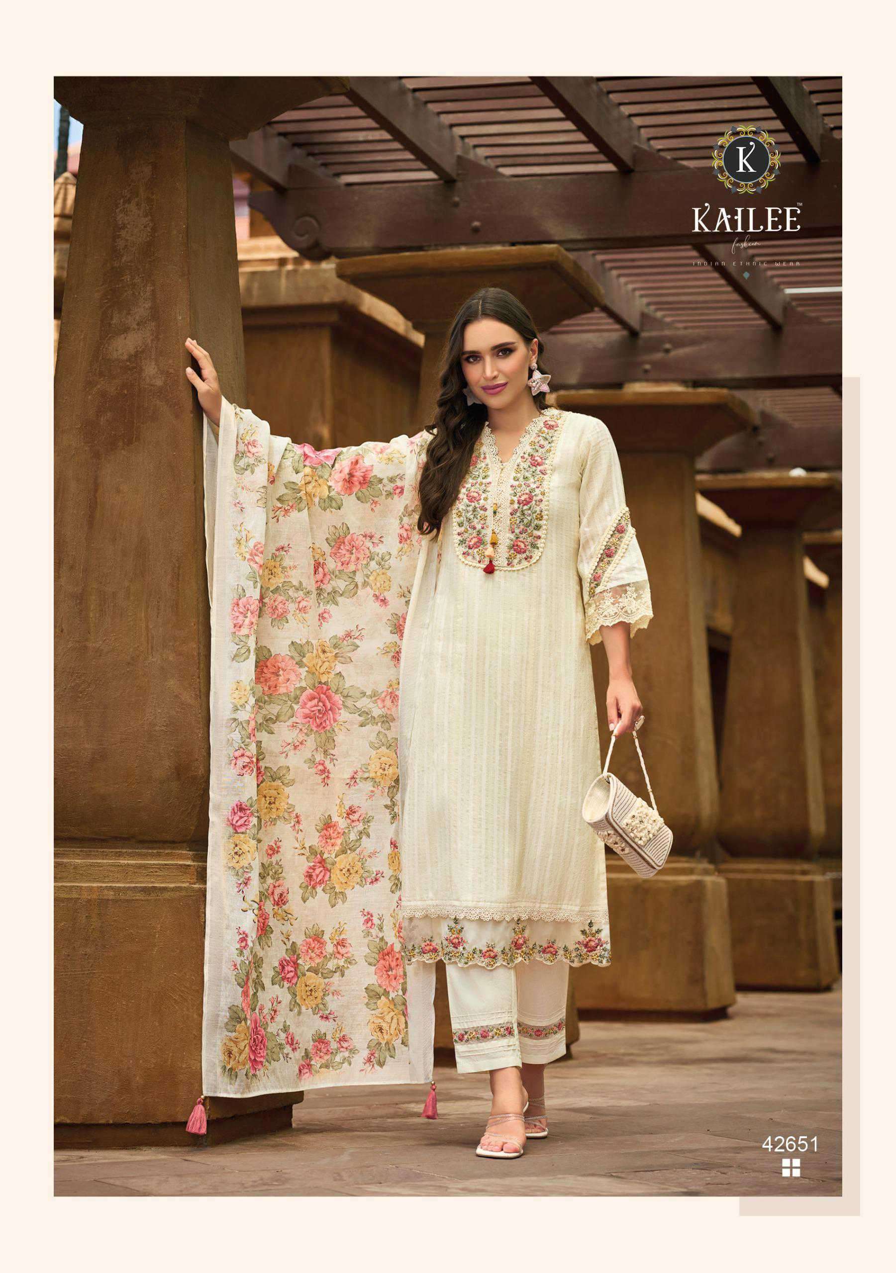 KAILEE ISHQ E IBADAT KURTI PANT WITH DUPATTA LATEST CATALOGUE 2024