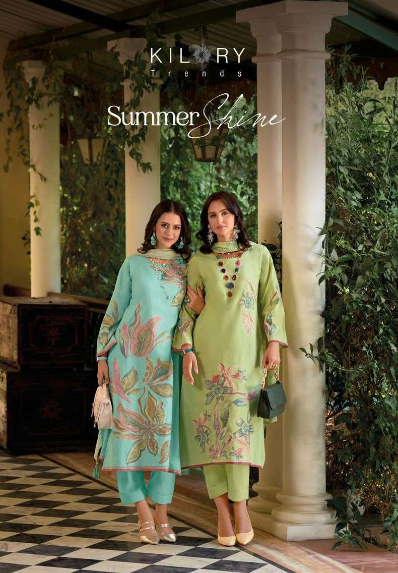 KILORY TRENDS SUMMER SHINE FANCY COTTON SUIT CATALOGUE WHOLESALE PRICE SURAT 