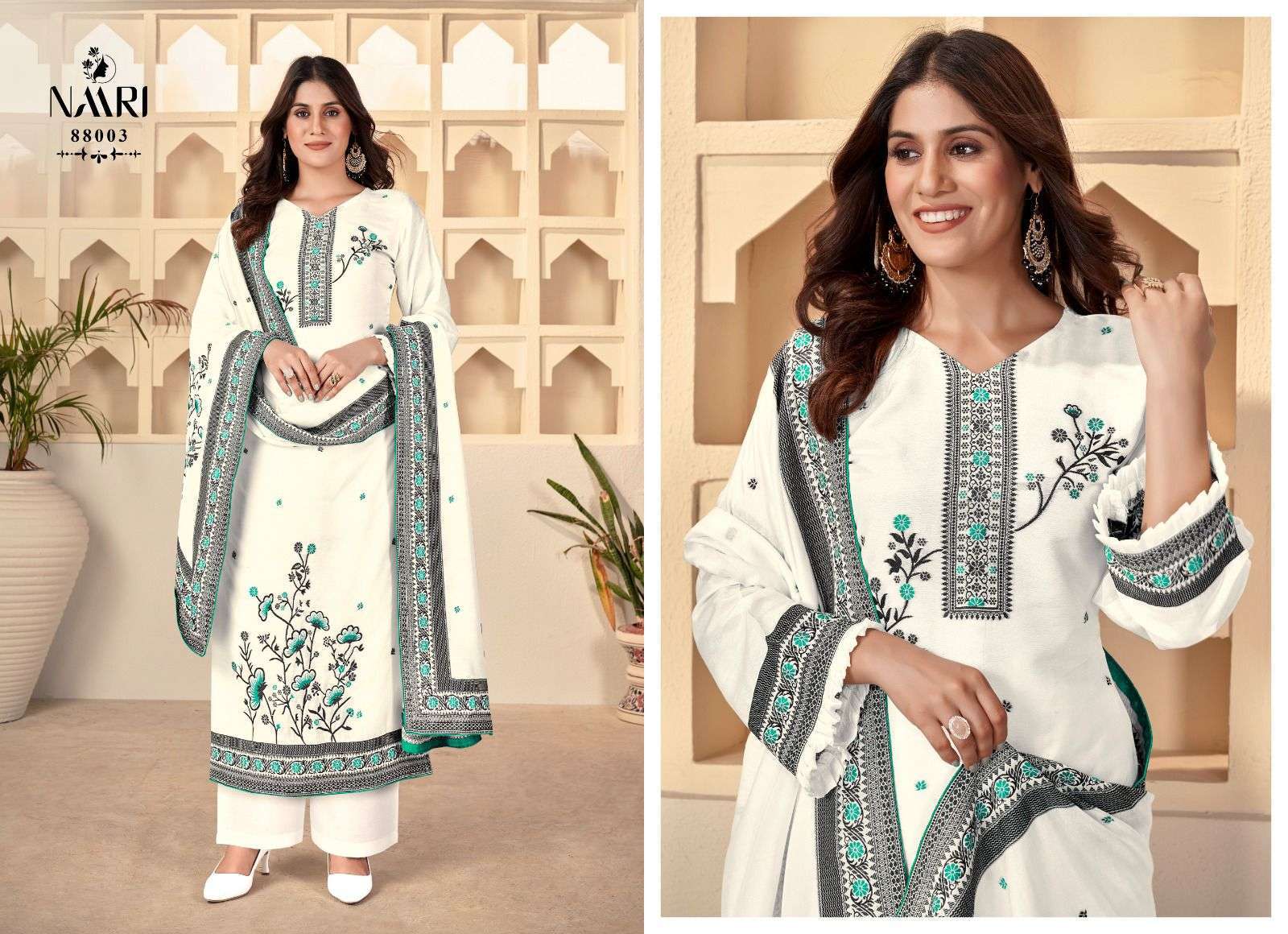 NAARI RIWAZ SUMMER COOL VOL 2 MUSLIN JACQUARD SUIT CATALOGUE WHOLESALER IN SURAT 2024