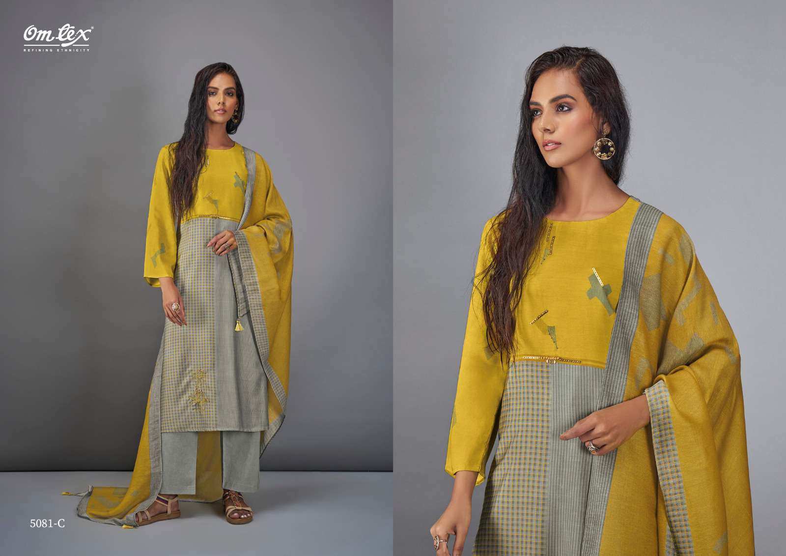 OMTEX GUNJAN LATEST DESIGNS SILK SUIT OMTEX CATALOG EXPORTER 