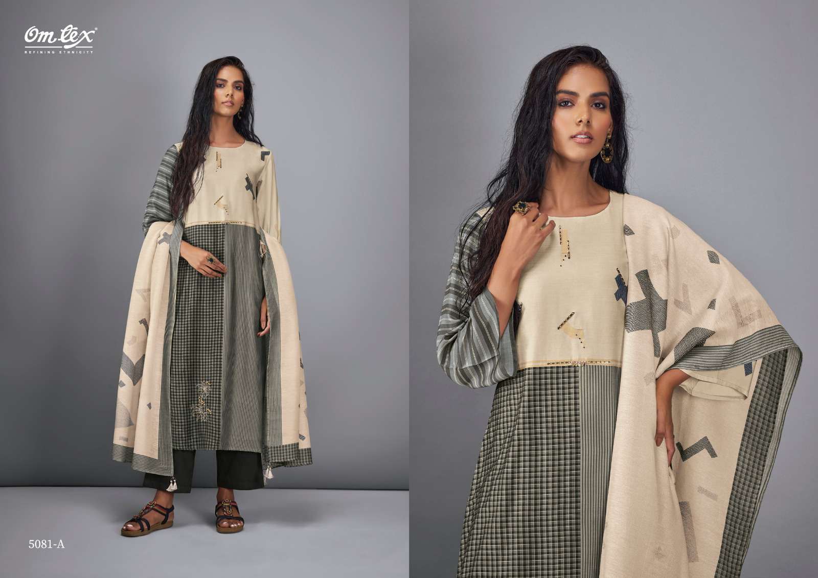 OMTEX GUNJAN LATEST DESIGNS SILK SUIT OMTEX CATALOG EXPORTER 