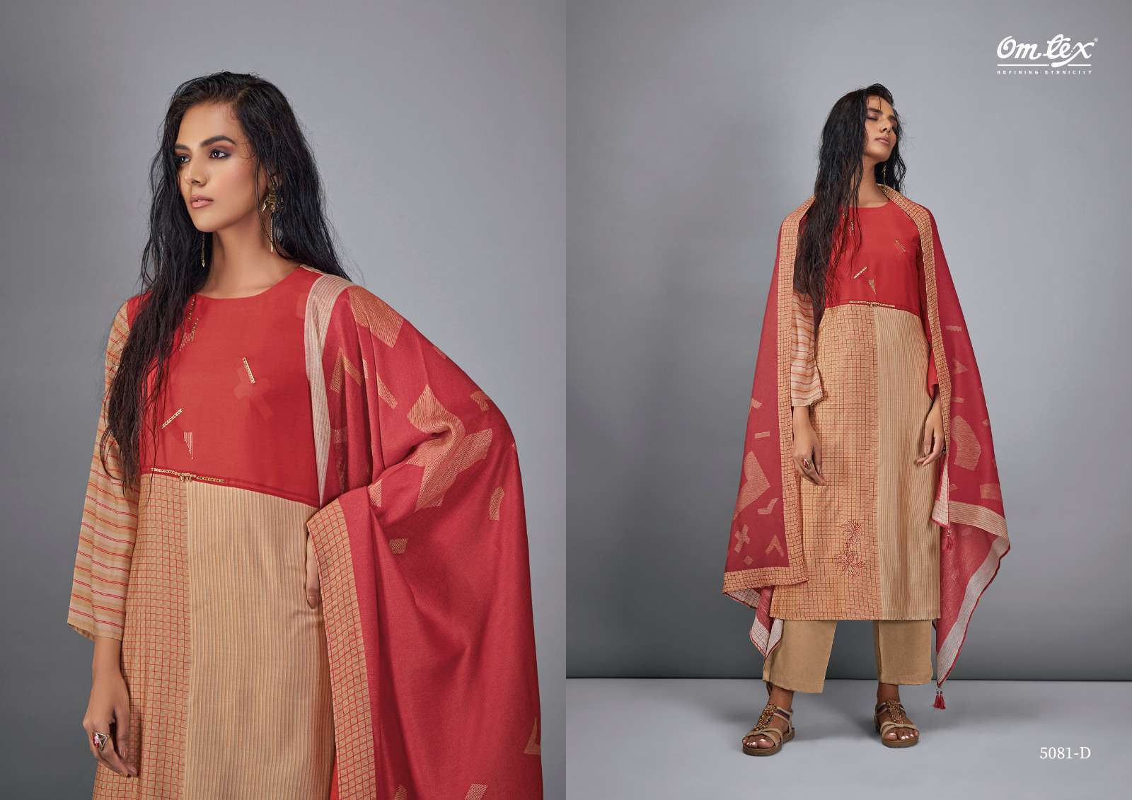OMTEX GUNJAN LATEST DESIGNS SILK SUIT OMTEX CATALOG EXPORTER 