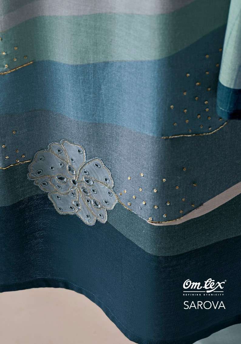 OMTEX SAROVA LINEN COTTON LADIES SUIT CATALOG EXPORTER IN SURAT 