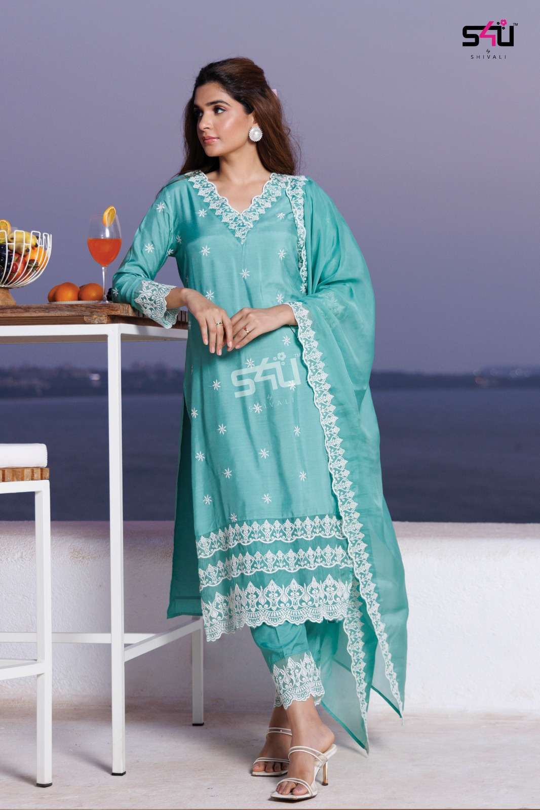 S4U LIBAS VOL 2 LATEST STYLE MUSLIN KURTI PANT WITH DUPATTA LATEST CATALOGUE 2024