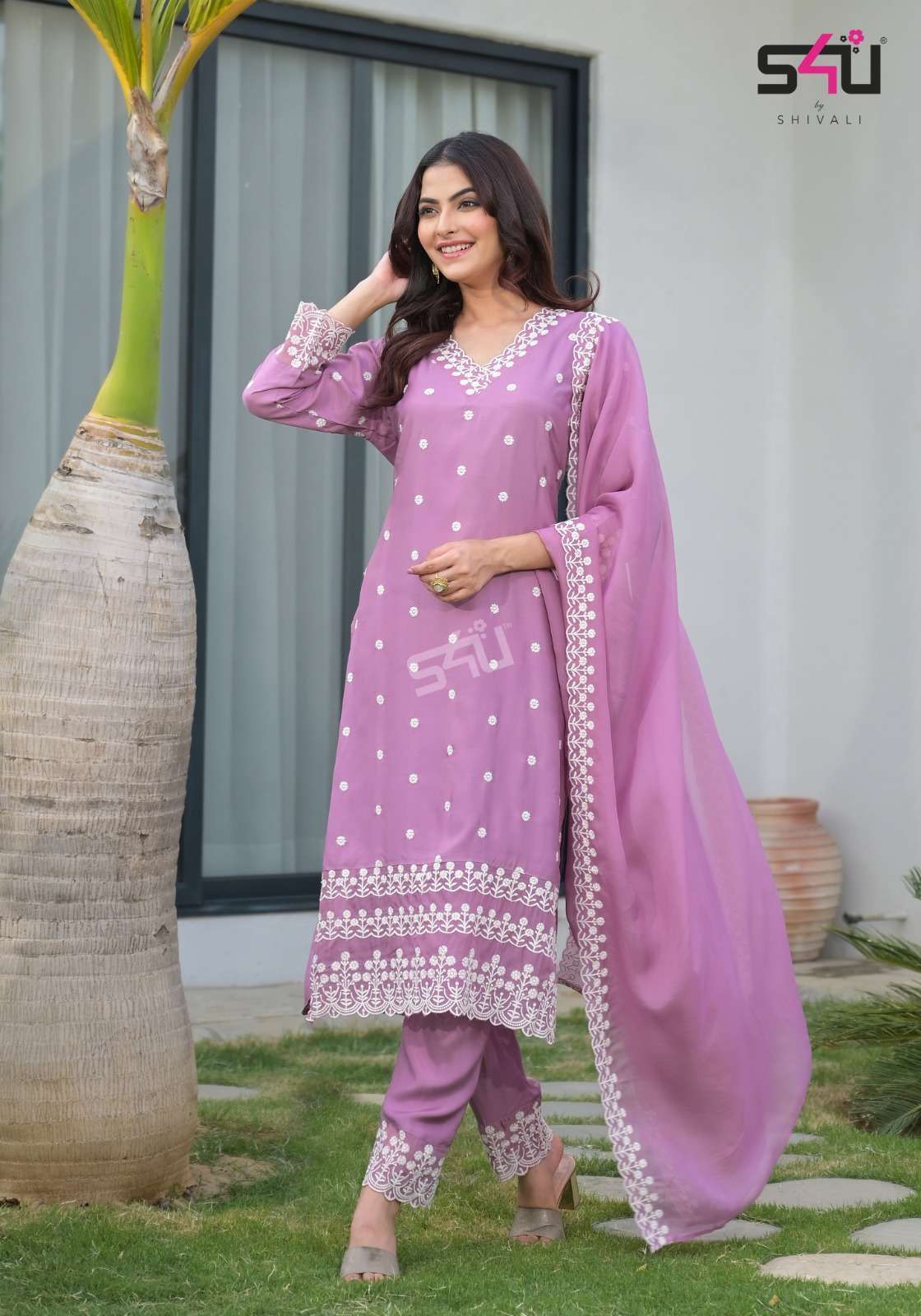 S4U LIBAS VOL 2 LATEST STYLE MUSLIN KURTI PANT WITH DUPATTA LATEST CATALOGUE 2024