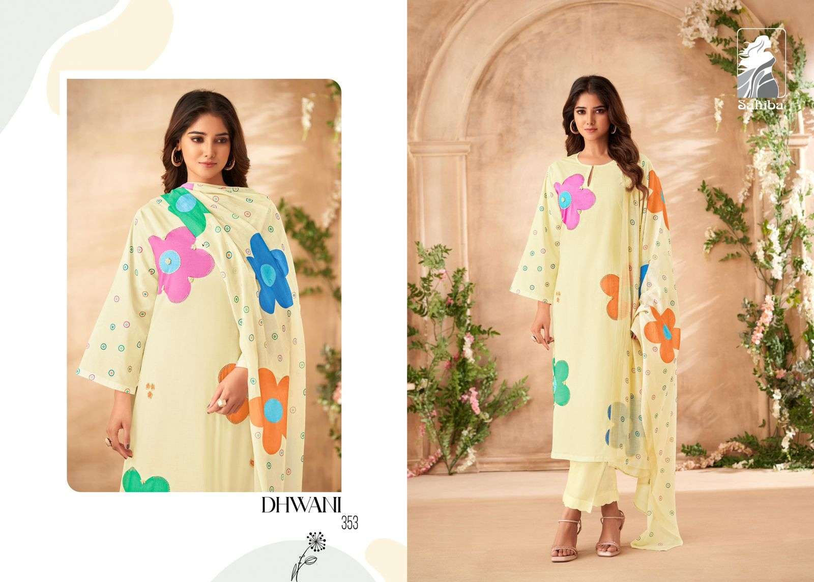 SAHIBA DHWANI LADIES COTTON DRESS CATALOG EXPORTER IN SURAT 2024