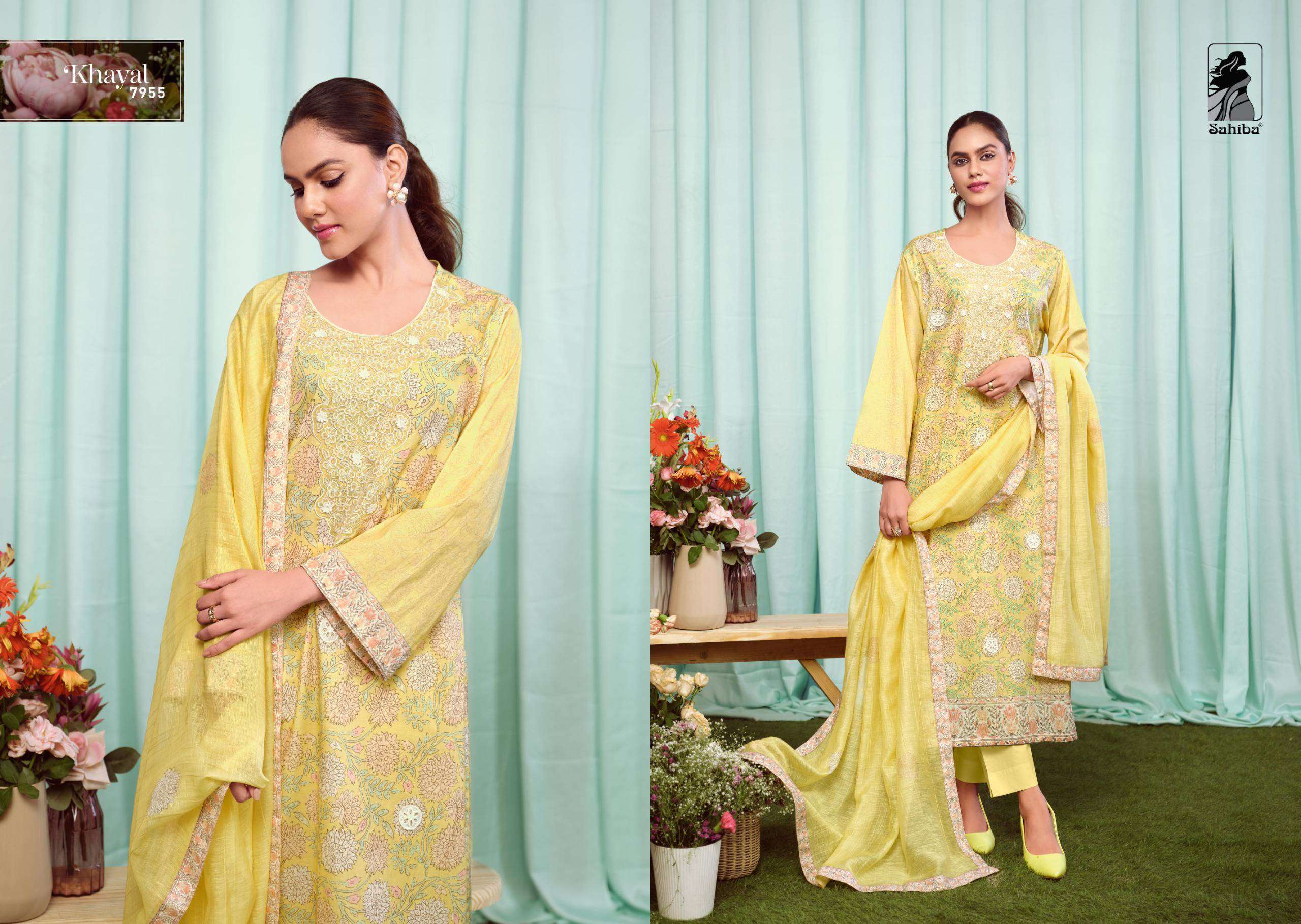 SAHIBA KHAYAL LATEST DESIGNS COTTON SUITS CATALOGS EXPORTERS 2024