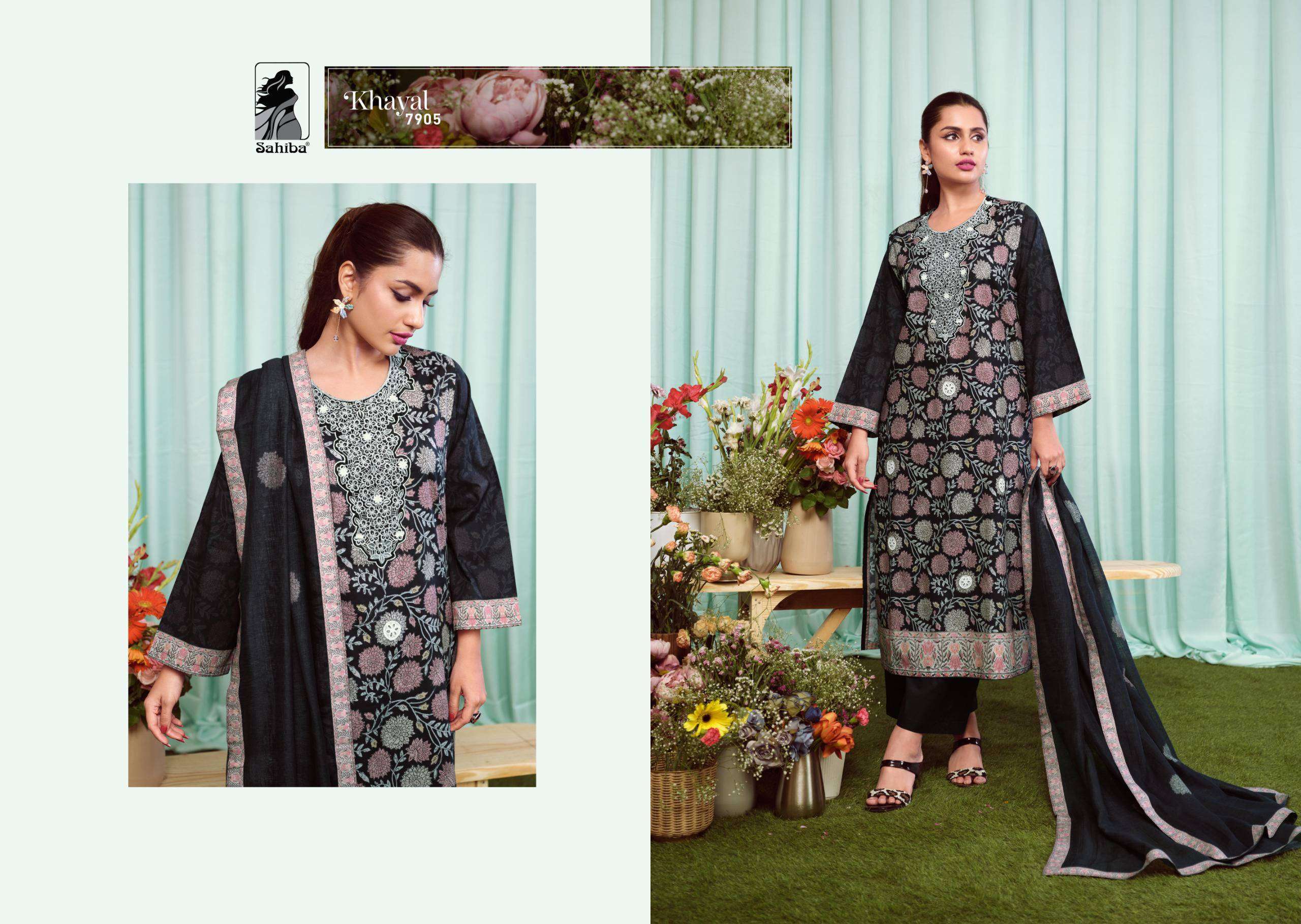SAHIBA KHAYAL LATEST DESIGNS COTTON SUITS CATALOGS EXPORTERS 2024