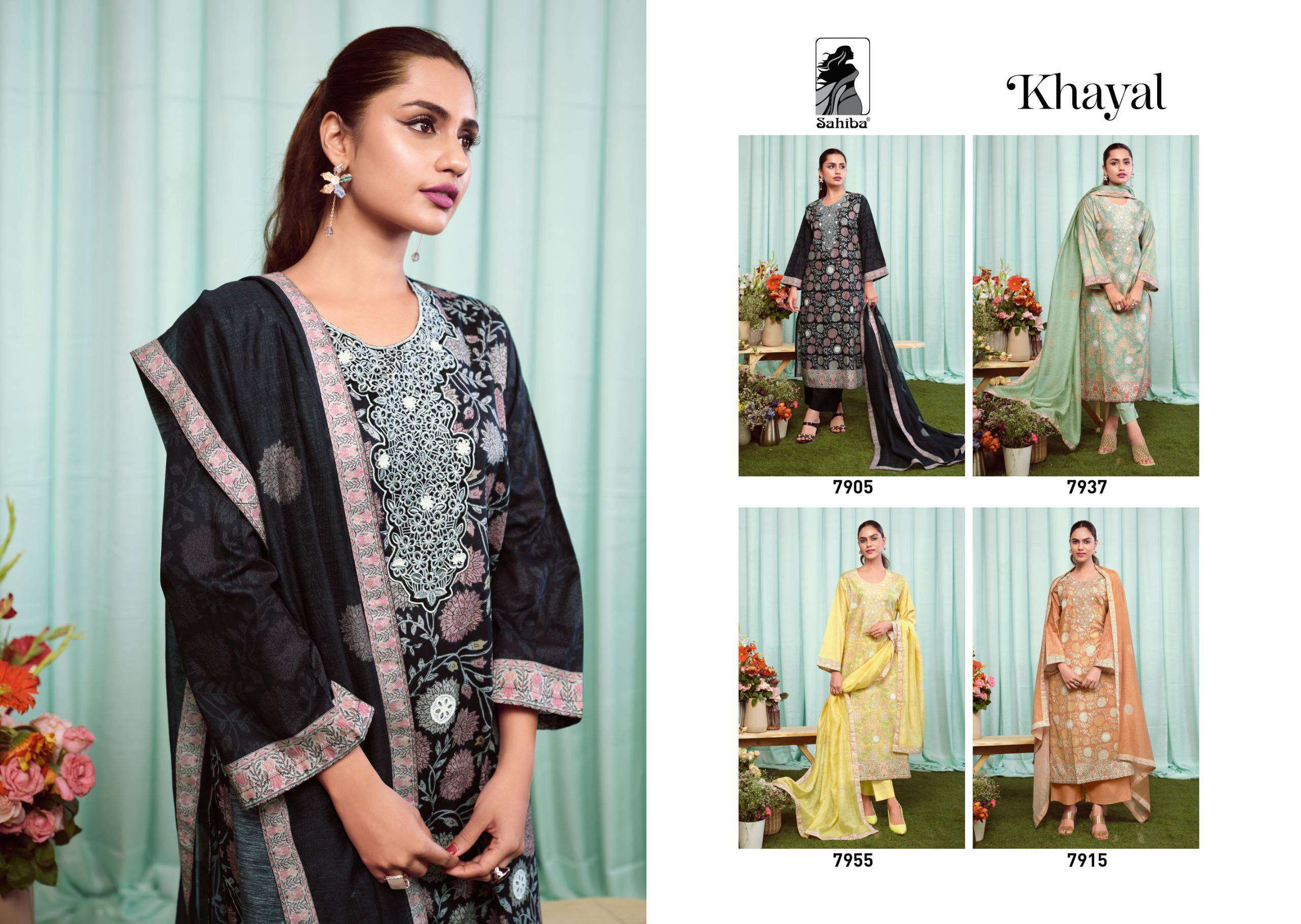 SAHIBA KHAYAL LATEST DESIGNS COTTON SUITS CATALOGS EXPORTERS 2024