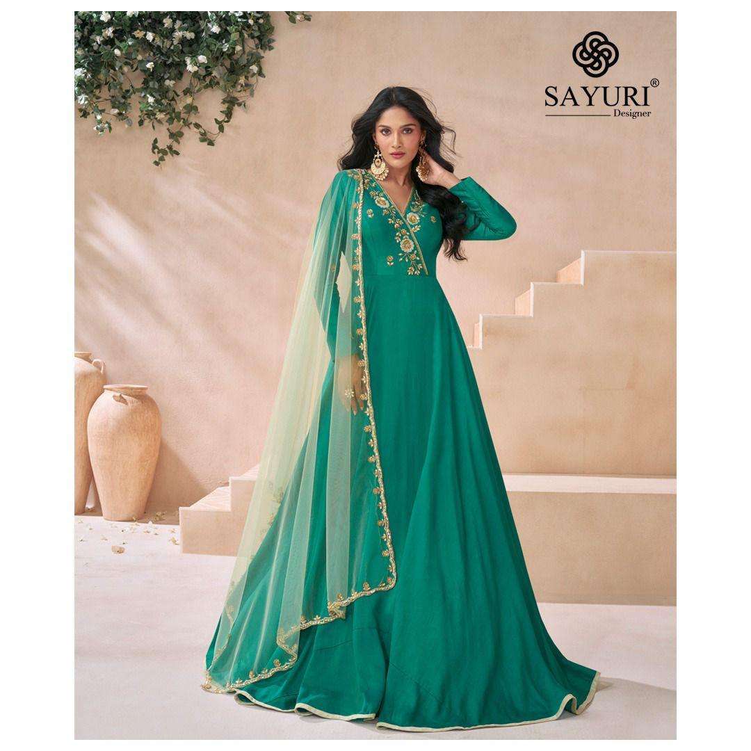 SAYURI DIVA PARTYWEAR DESIGNER GOWN CATALOG EXPORTERS INS SURAT 