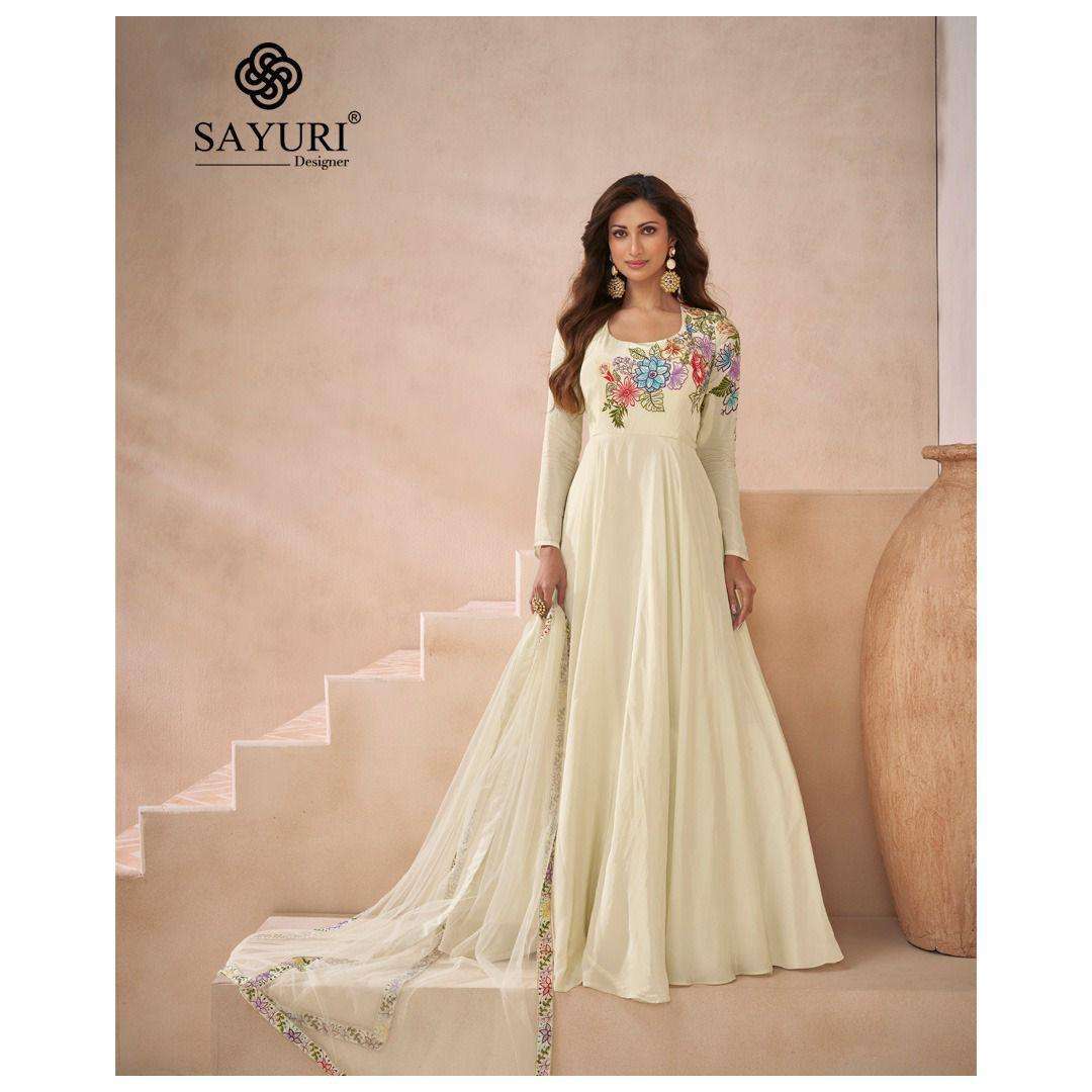 SAYURI DIVA PARTYWEAR DESIGNER GOWN CATALOG EXPORTERS INS SURAT 