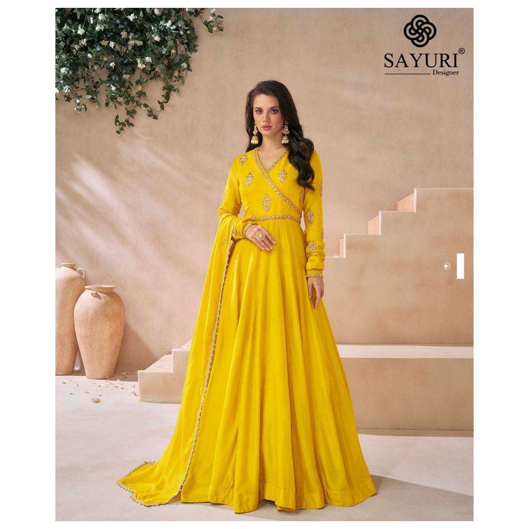 SAYURI DIVA PARTYWEAR DESIGNER GOWN CATALOG EXPORTERS INS SURAT 