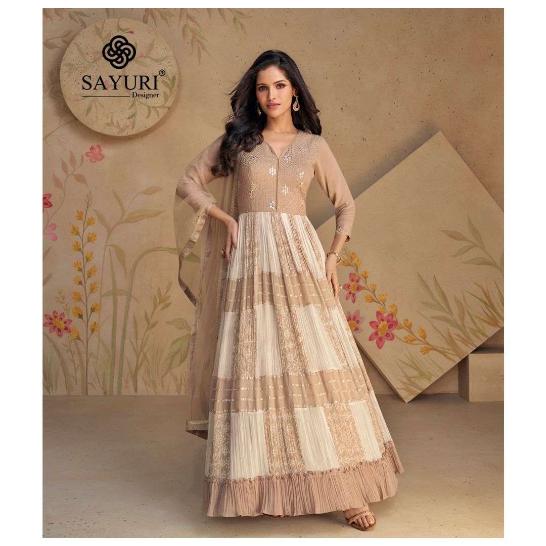 SAYURI FLORAL VOL 2 DESIGNER GOWN PARTYWEAR CATALOG SUPPLIER IN SURAT 
