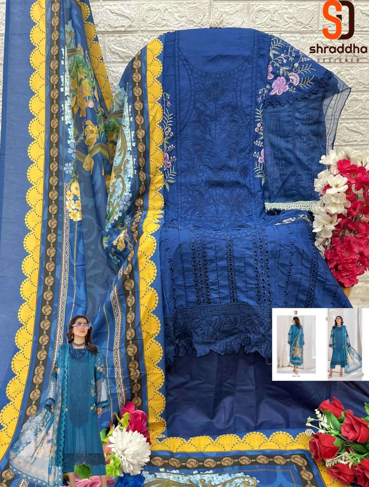 SHRADDHA MARIA B COLORS VOL 1 PAKISTANI CHIKEN WORK COTTON SUIT EXPORTER IN SURAT 2024