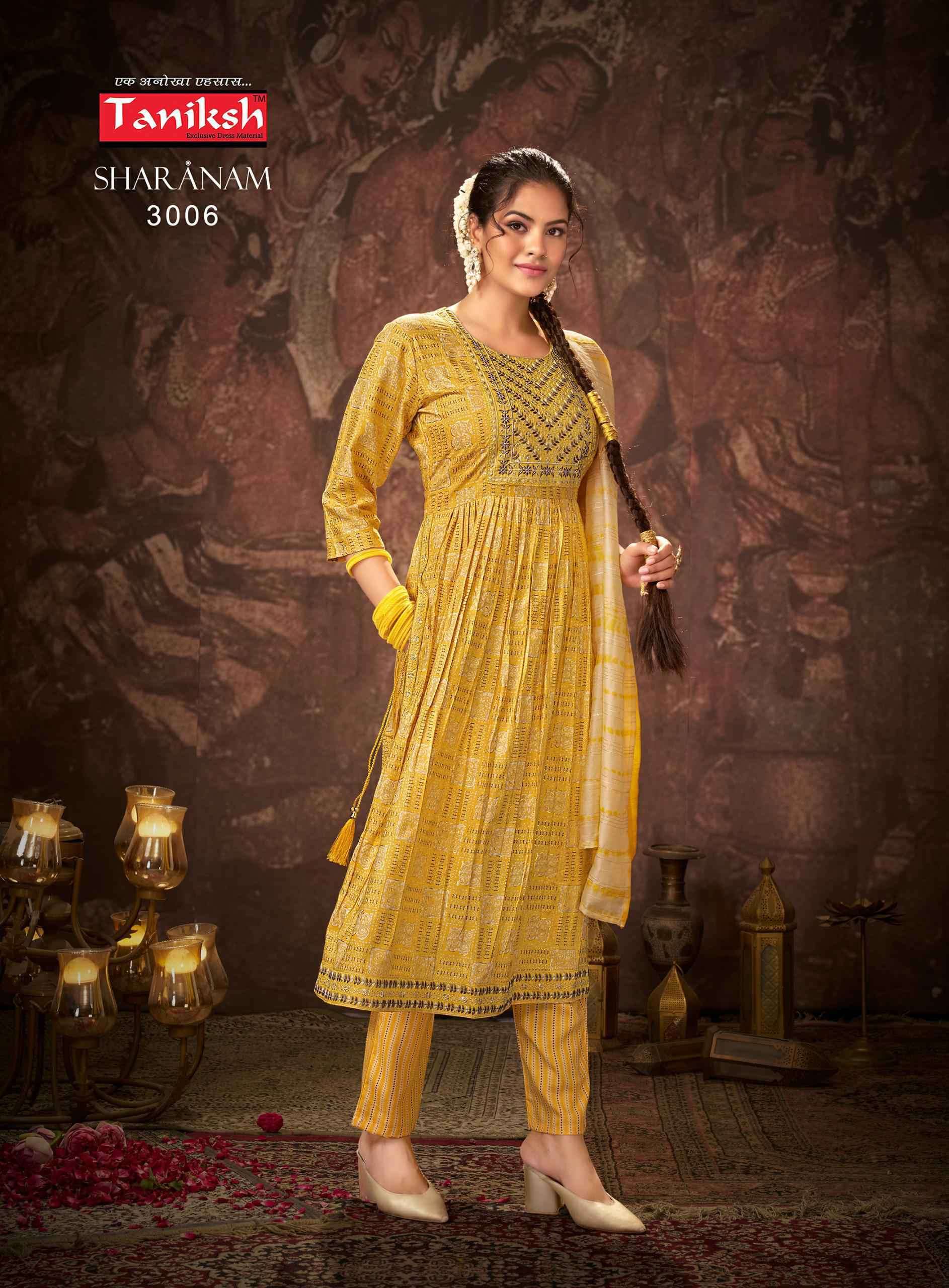 TANIKSH SHARANAM VOL 3 KURTI BOTTOM WITH DUPATTA LATEST CATALOGUE 2023