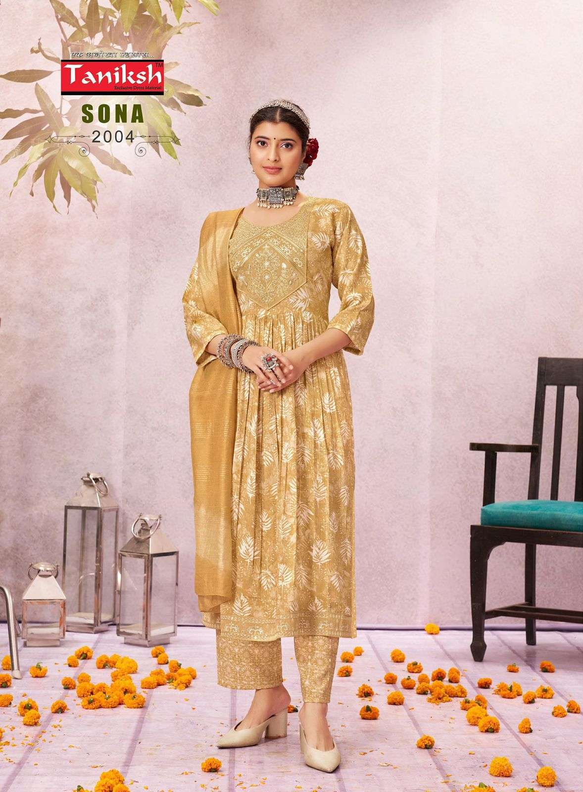 TANIKSH SONA VOL 2 NAYRA CUT KURTI BOTTOM WITH DUPATTA LATEST CATALOGUE WHOLESALE PRICE SURAT 2024