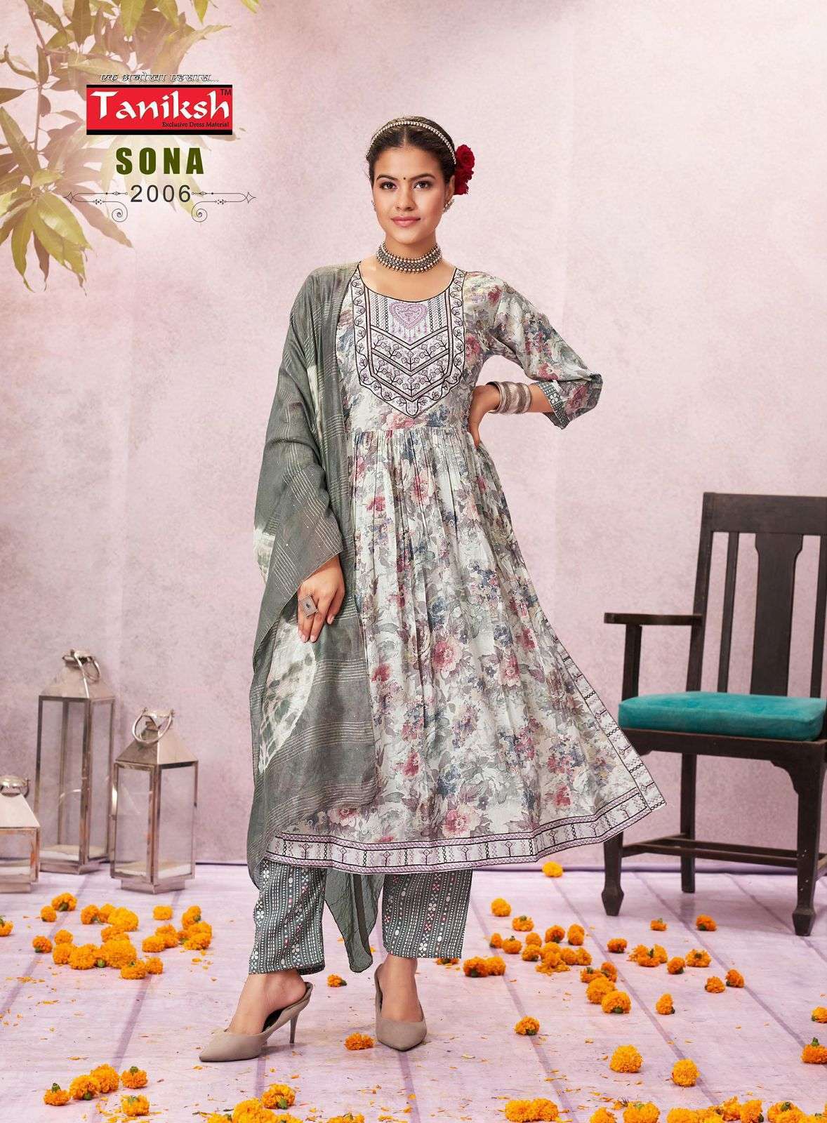 TANIKSH SONA VOL 2 NAYRA CUT KURTI BOTTOM WITH DUPATTA LATEST CATALOGUE WHOLESALE PRICE SURAT 2024