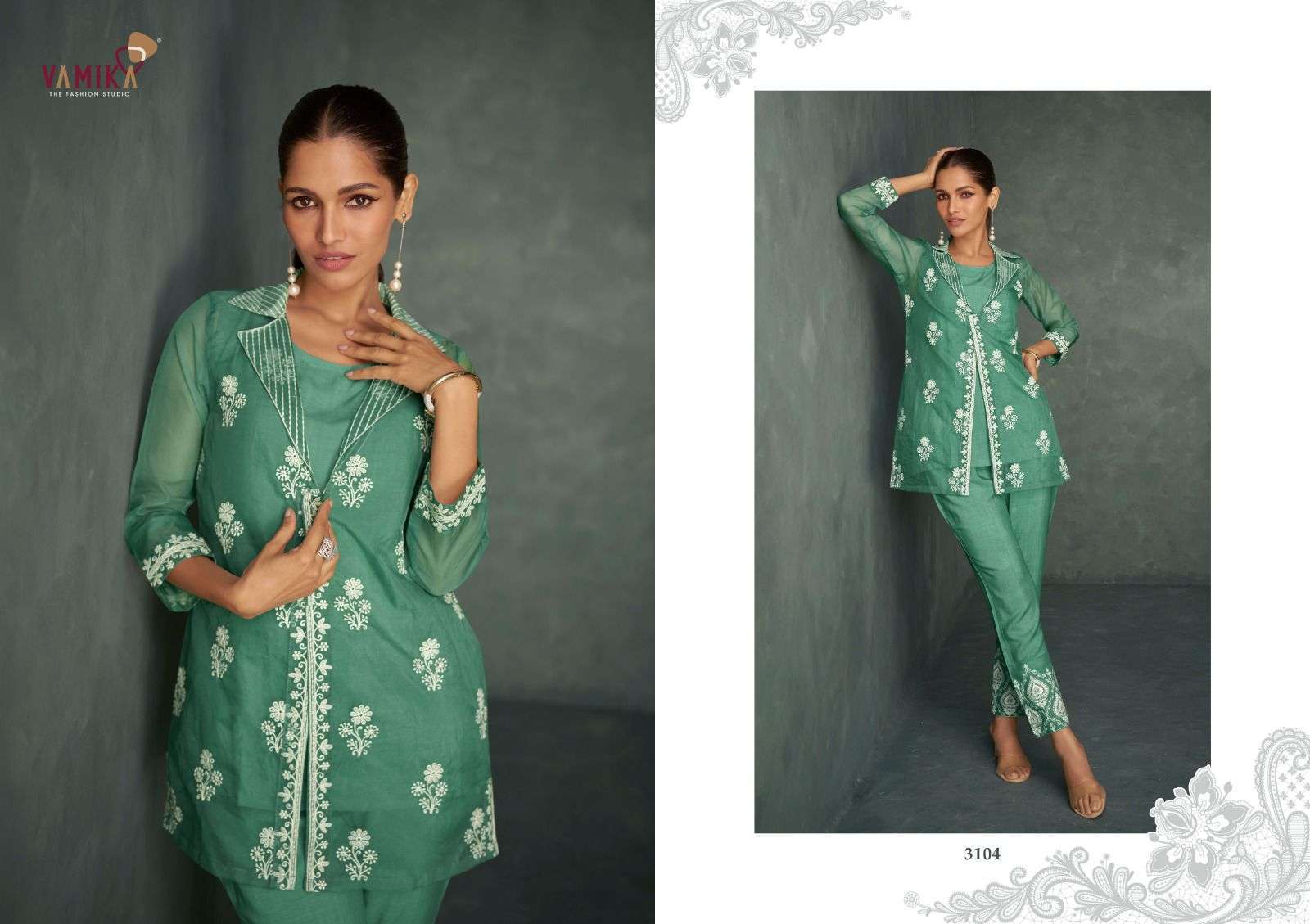 VAMIKA NX RABYA VOL 1 HIT DESIGN CORD SET COLLECTION WHOLESALE PRICE SURAT 2024