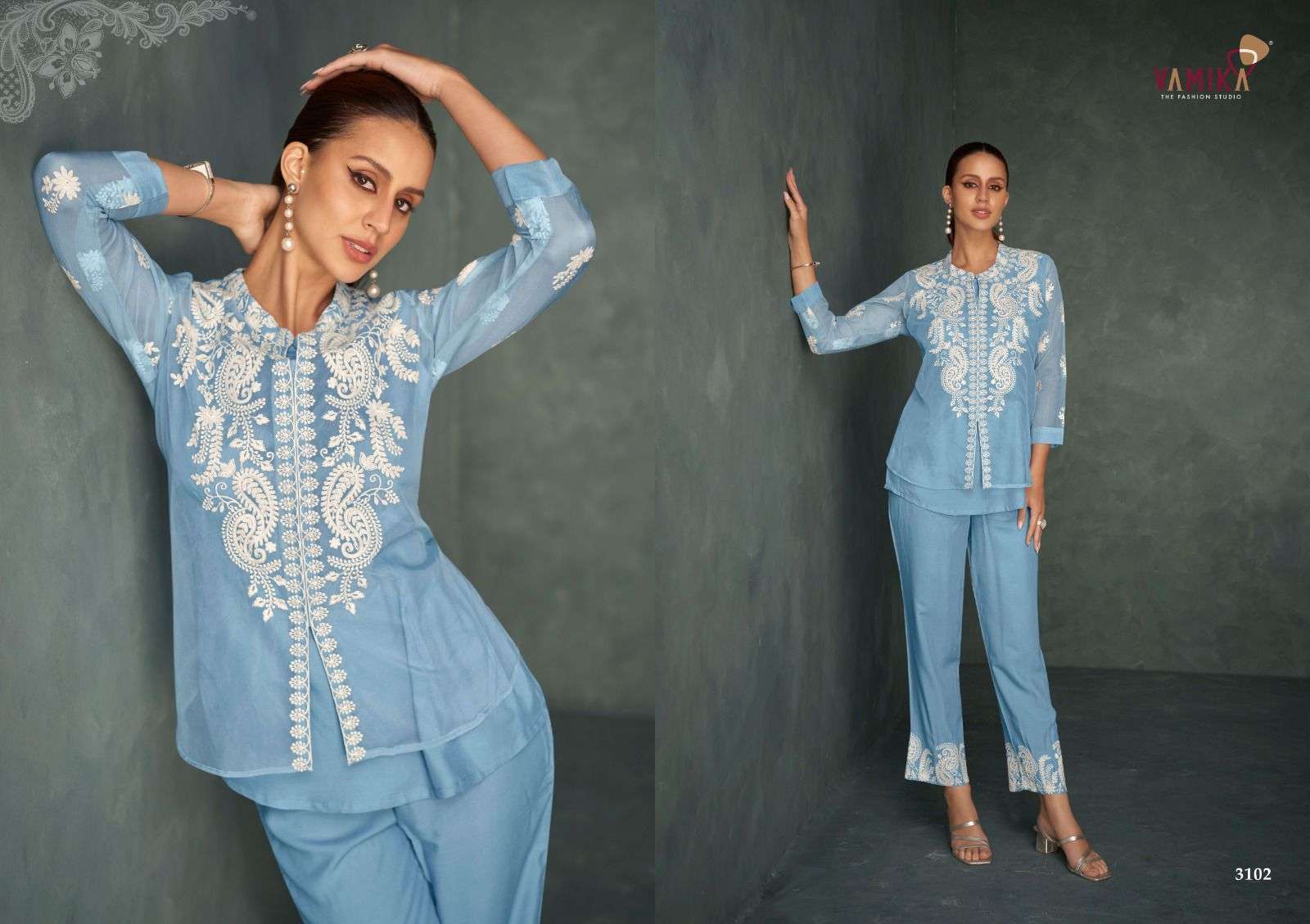 VAMIKA NX RABYA VOL 1 HIT DESIGN CORD SET COLLECTION WHOLESALE PRICE SURAT 2024