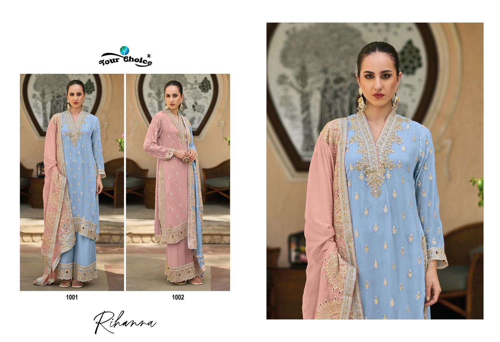 YOUR CHOICE RIHANA LATEST DESIGNER READYMADE DRESS CATALOG EXPORTERS 