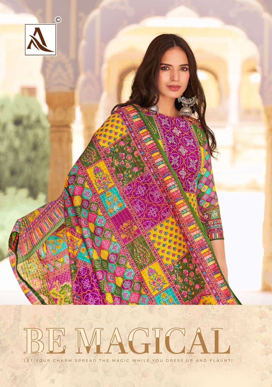ALOK SUIT BELLA EDITION 8 PURE MUSLIN LADIES SUIT CATALOG EXPORTER IN SURAT 