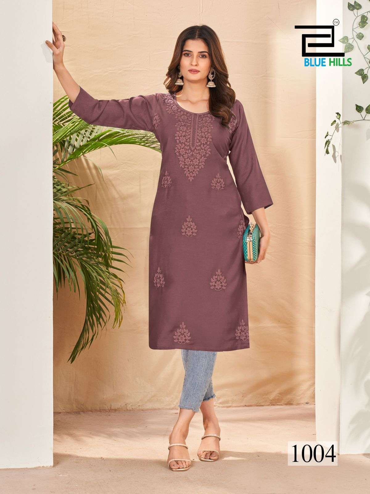 BLUE HILLS SUPRIYA FANCY CHIKEN WORK KURTI CATALOGUE SUPPLIER IN SURAT 2024