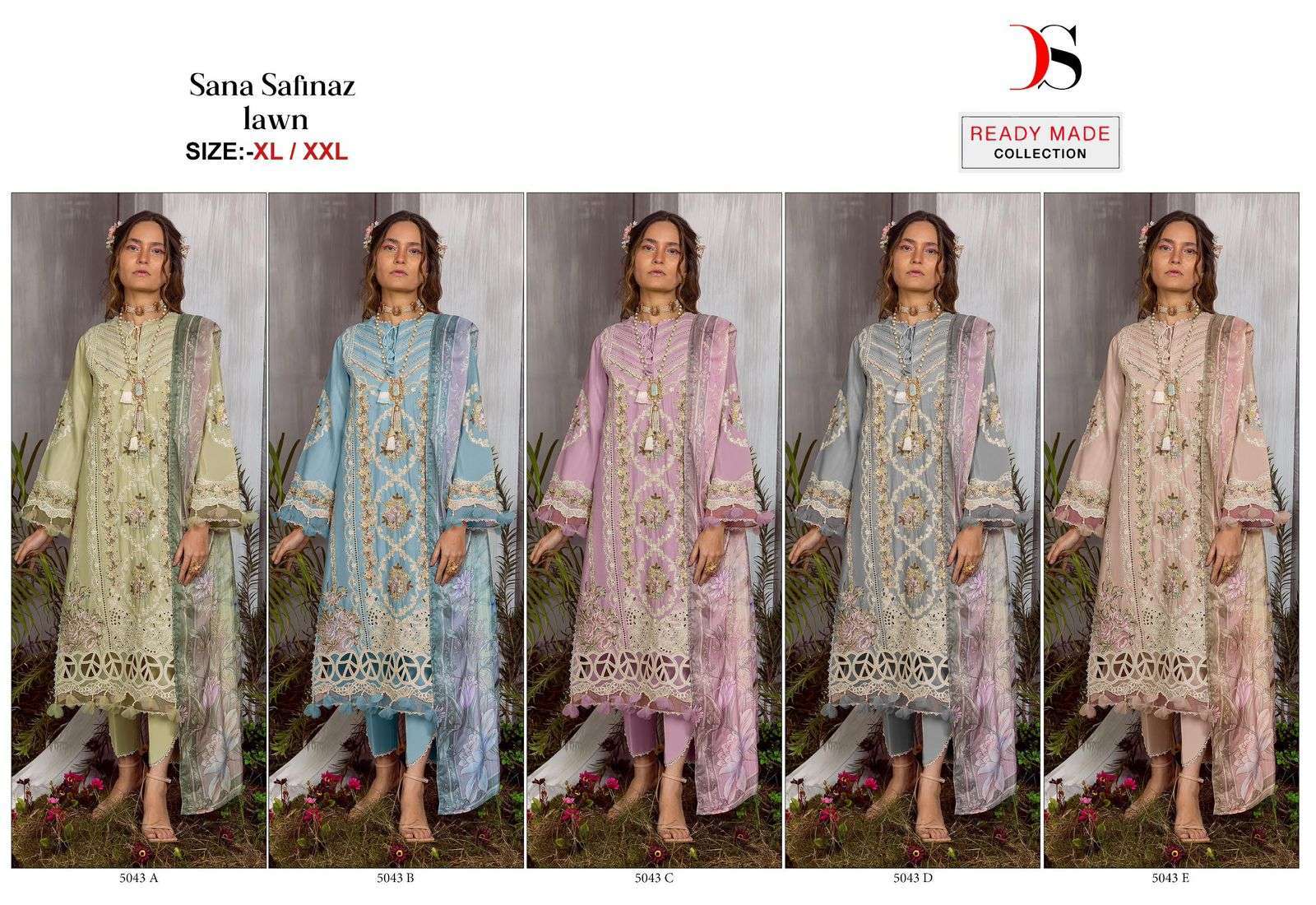 DEEPSY D 5043 COLORS HEAVY EMBROIDERY PAKISTANI COTTON SUIT DEALER IN SURAT 2024