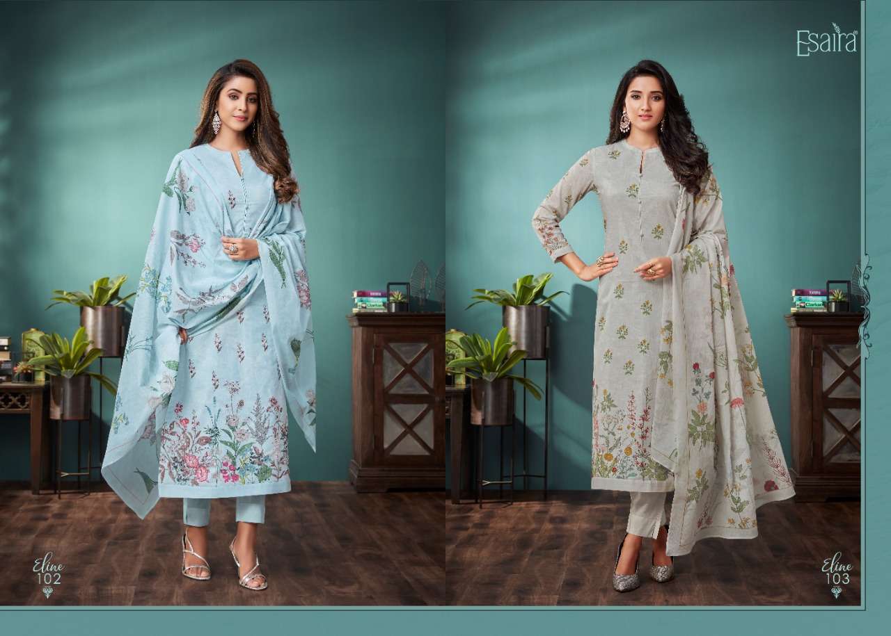 ESTA ELINE LADIES COTTON SUIT CATALOGUE DEALER SURAT 2024