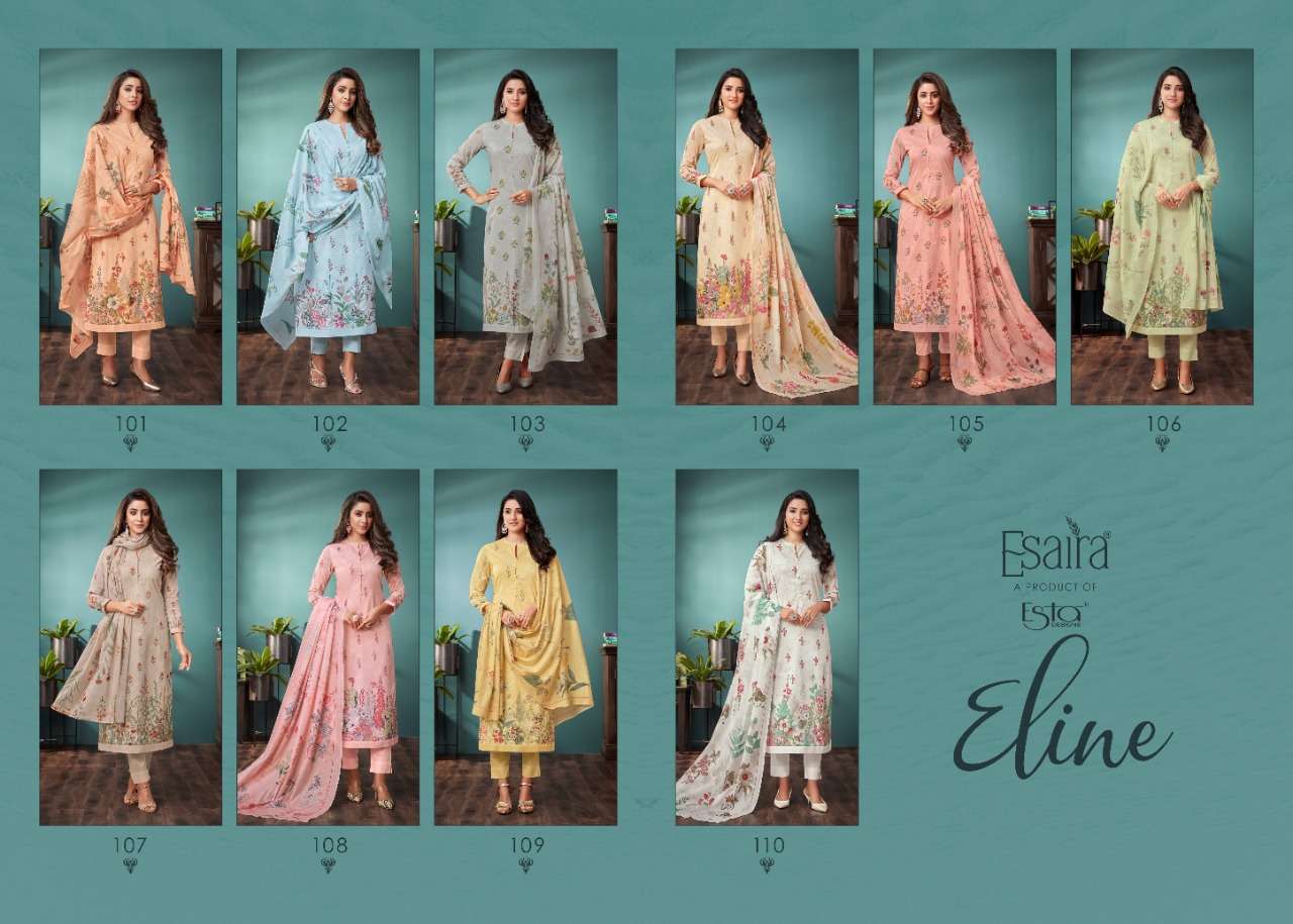 ESTA ELINE LADIES COTTON SUIT CATALOGUE DEALER SURAT 2024