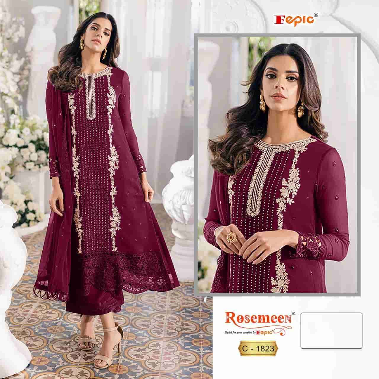 FEPIC C 1823 COLORS PAKISTANI DESIGNER EMBROIDERY SUIT WHOLESALE PRICE SURAT