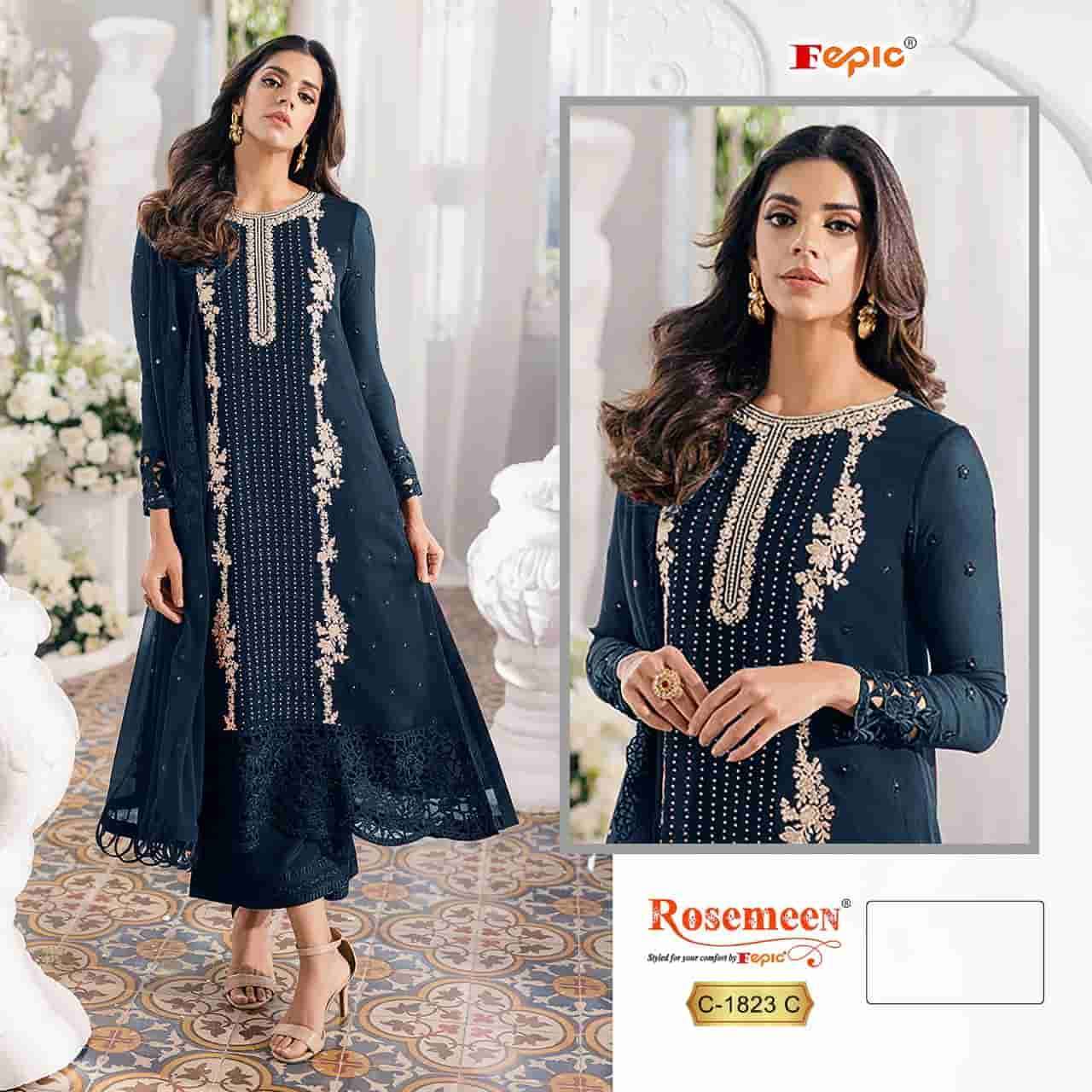 FEPIC C 1823 COLORS PAKISTANI DESIGNER EMBROIDERY SUIT WHOLESALE PRICE SURAT