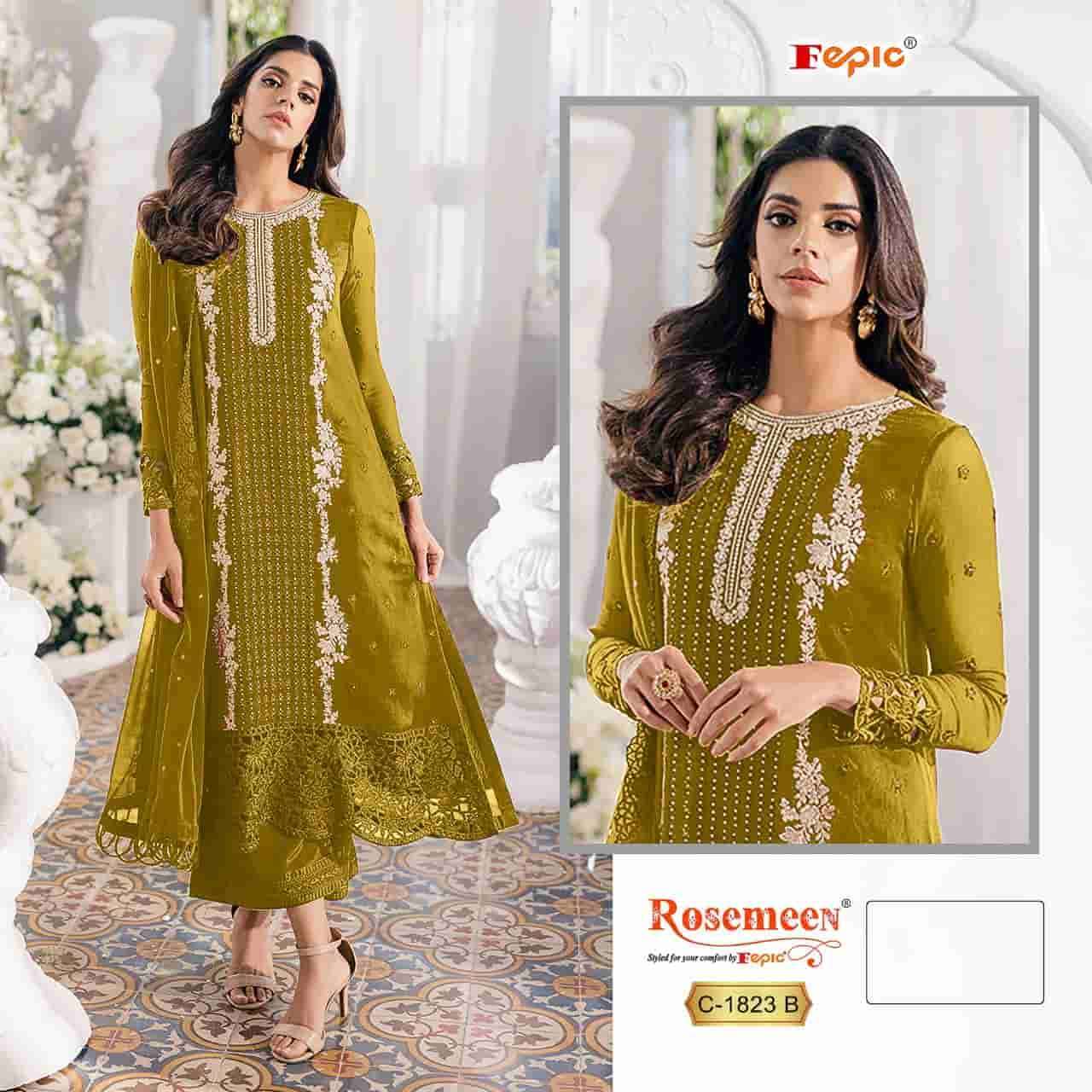 FEPIC C 1823 COLORS PAKISTANI DESIGNER EMBROIDERY SUIT WHOLESALE PRICE SURAT