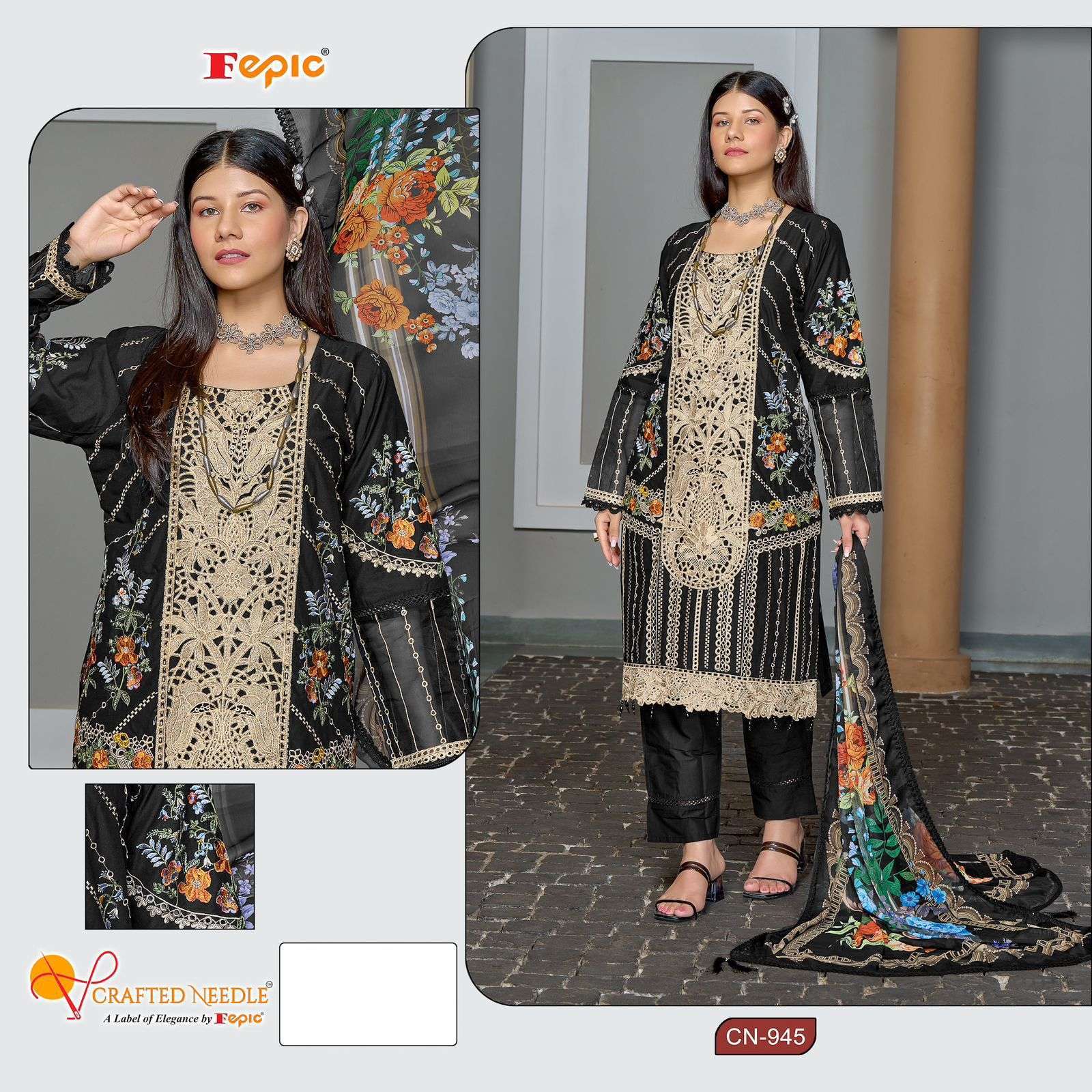 FEPIC CN 945 COLORS READYMADE DESIGNER PAKISTANI COTTON SUIT SUPPLIER IN SURAT 2024