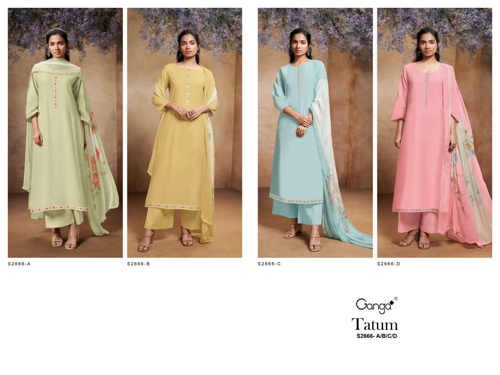 GANGA FASHION TATUM 2666 COTTON SUIT CATALOGUE SUPPLIER BEST RATE IN SURAT 