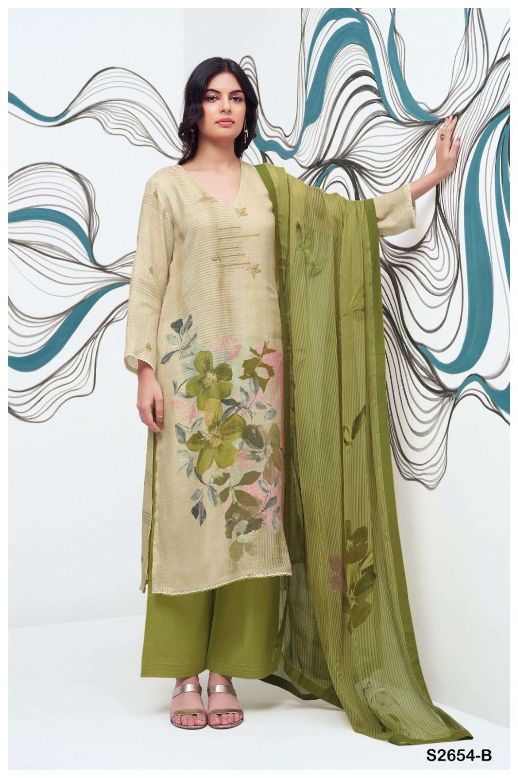 GANGA WINONA 2654 LINEN SUIT CATALOGUE WHOLESALE PRICE SURAT 2024