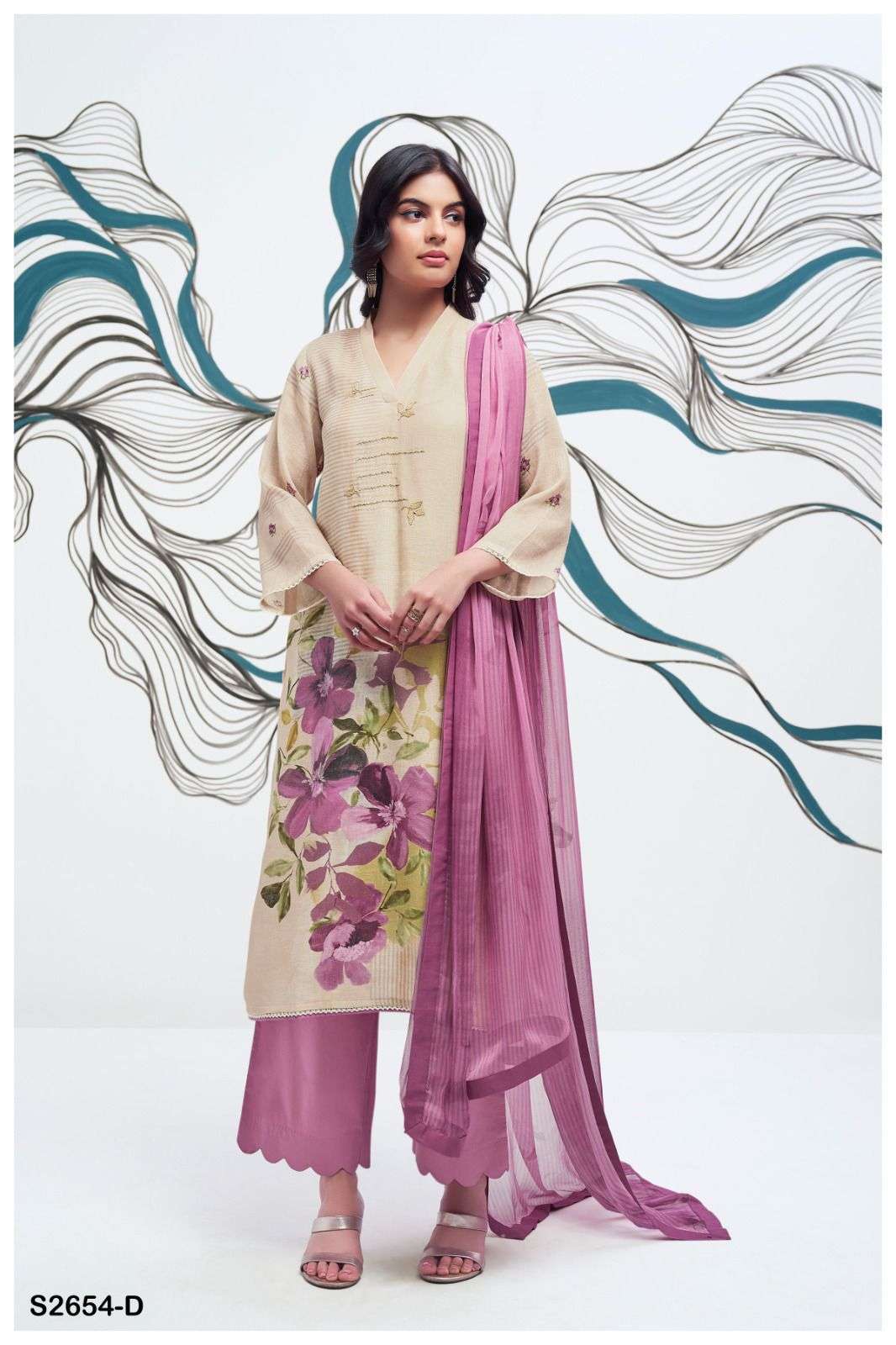 GANGA WINONA 2654 LINEN SUIT CATALOGUE WHOLESALE PRICE SURAT 2024