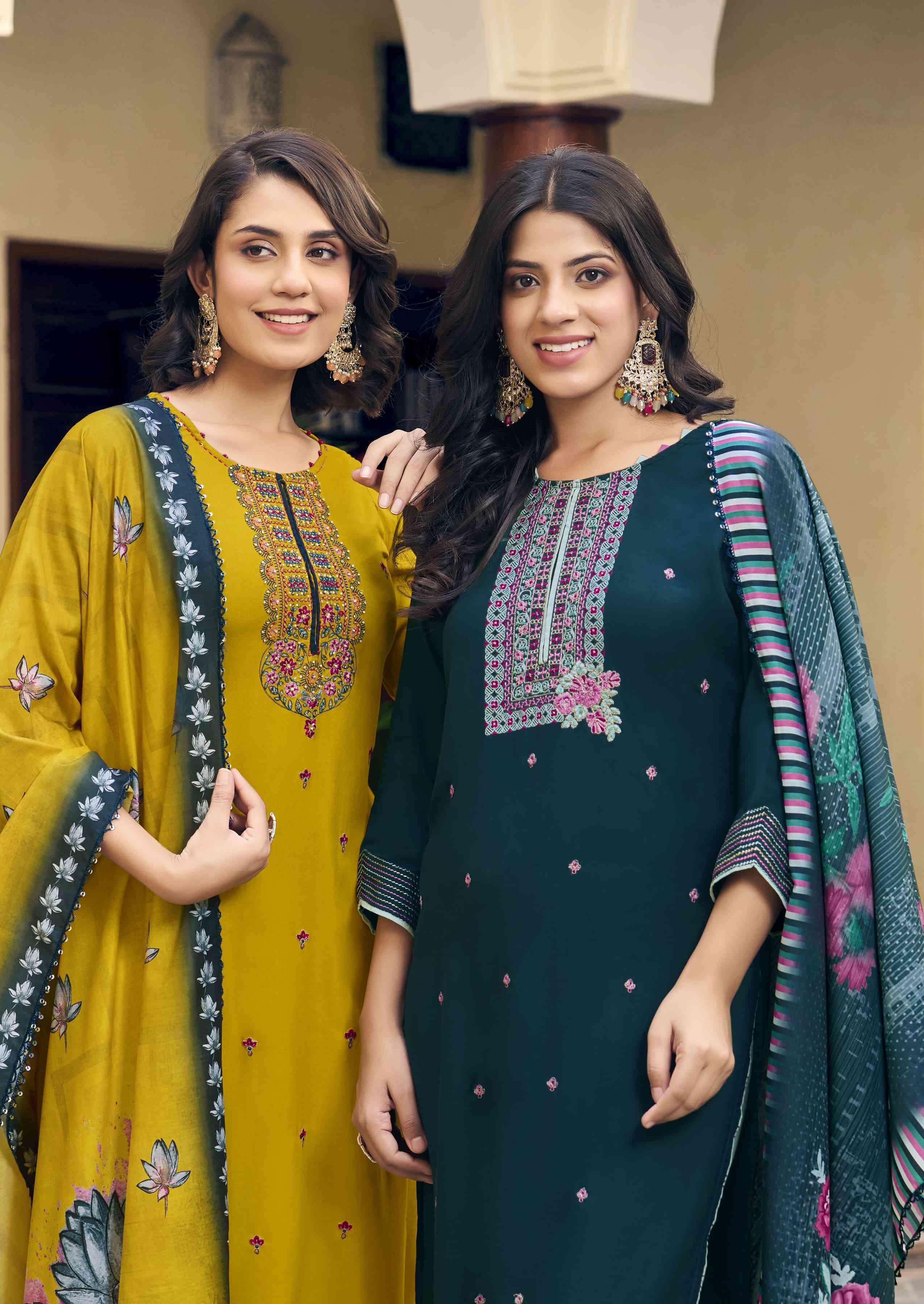KARISSA LATIKA FANCY KURTI PANT DUPATTA LATEST CATALOGUE WHOLESALE PRICE SURAT 2024