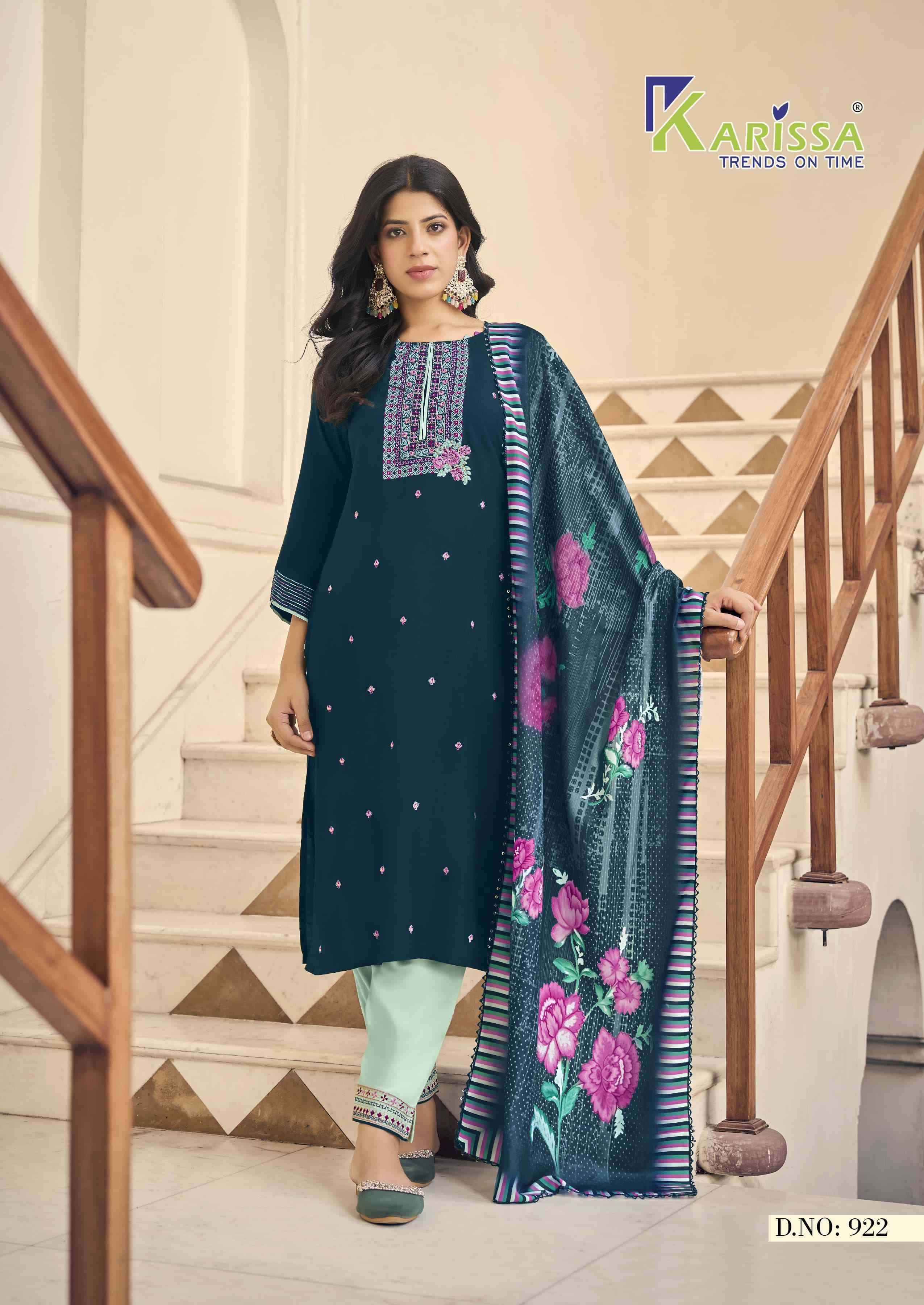KARISSA LATIKA FANCY KURTI PANT DUPATTA LATEST CATALOGUE WHOLESALE PRICE SURAT 2024
