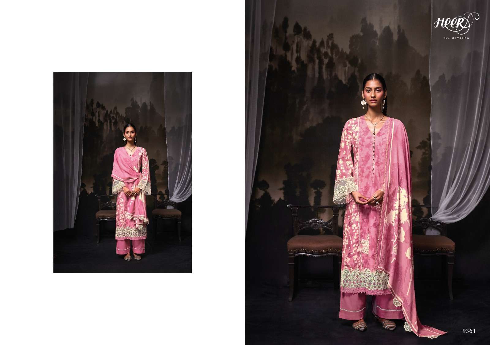 KIMORA HEER YAAR PURE MUSLIN DESIGNER SUIT CATALOGUE WHOLESALE PRICE SURAT 
