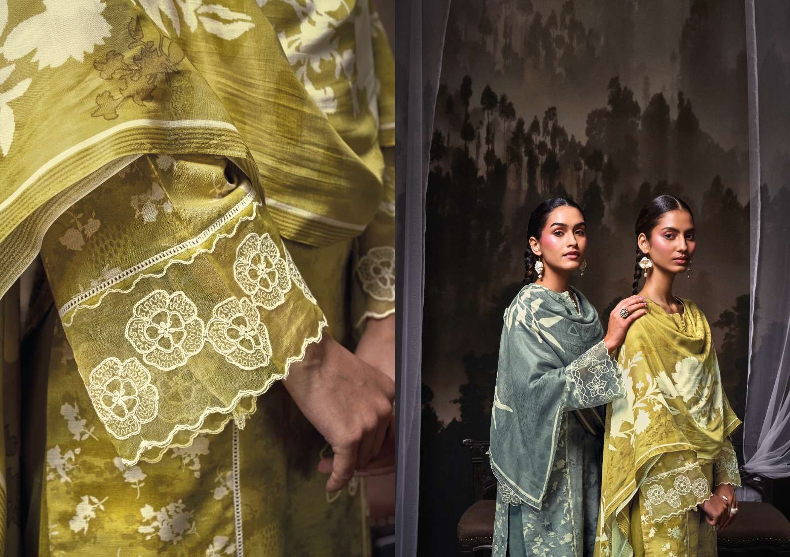 KIMORA HEER YAAR PURE MUSLIN DESIGNER SUIT CATALOGUE WHOLESALE PRICE SURAT 