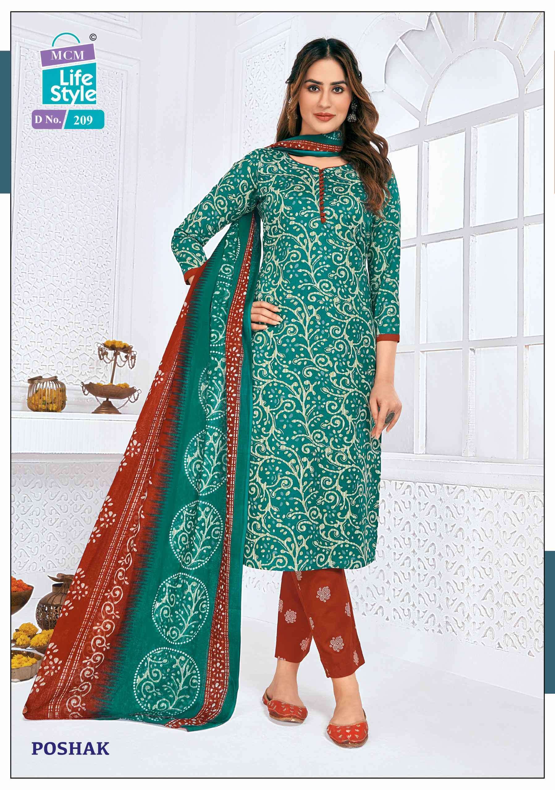MCM LIFESTYLE POSHAK VOL 2 READYMADE COTTON SUIT CATALOGUE WHOLESALER IN SURAT 