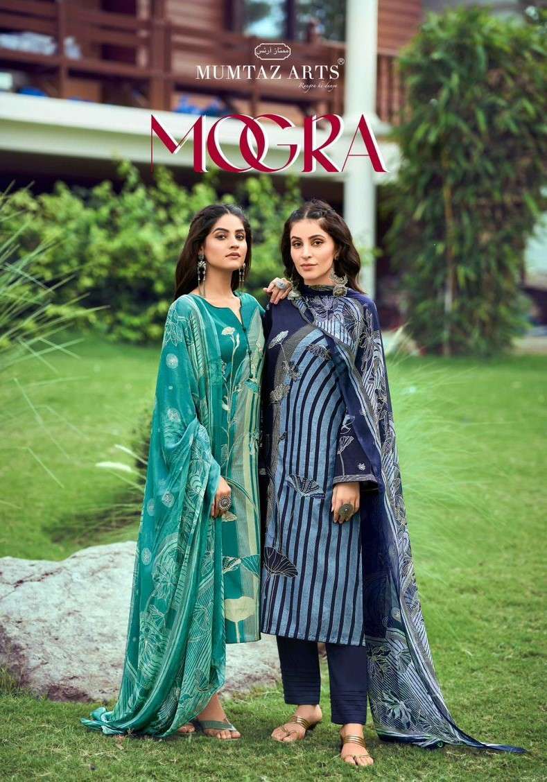 MUMTAZ ARTS MOGRA NEW DESIGNES COTTON SUIT CATALOGUE DEALER IN SURAT 