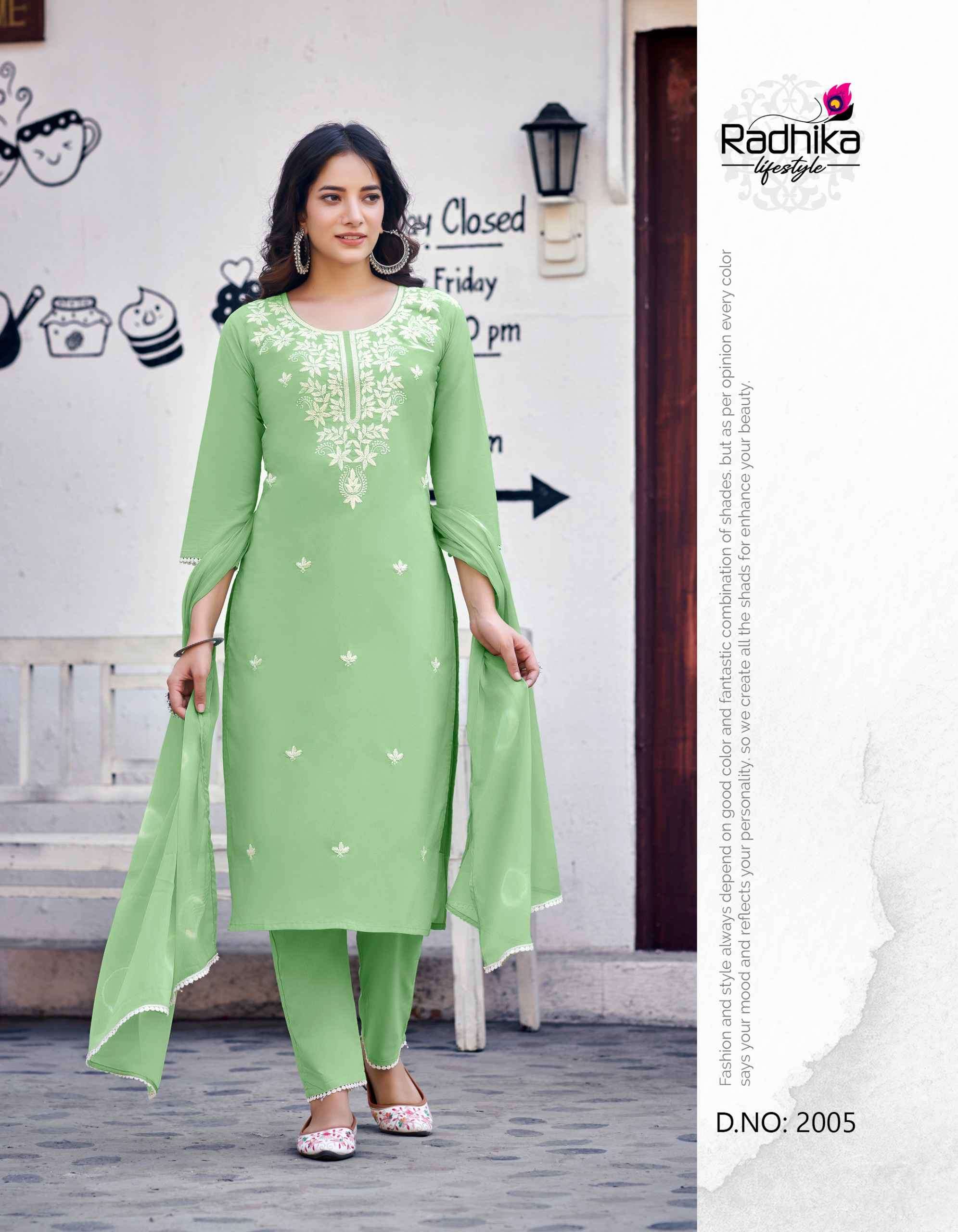 RADHIKA LIFESTYLE COTTON CULTURE VOL 2 KURTI PANT WITH DUPATTA LATEST CATALOGUE SUPPLIER 