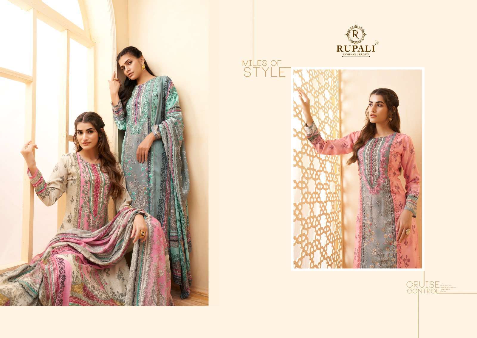 RUPALI FASHION HARLI PURE VISCOSE MUSLIN DRESS CATALOGUE WHOLESALE PRICE SURAT 2024